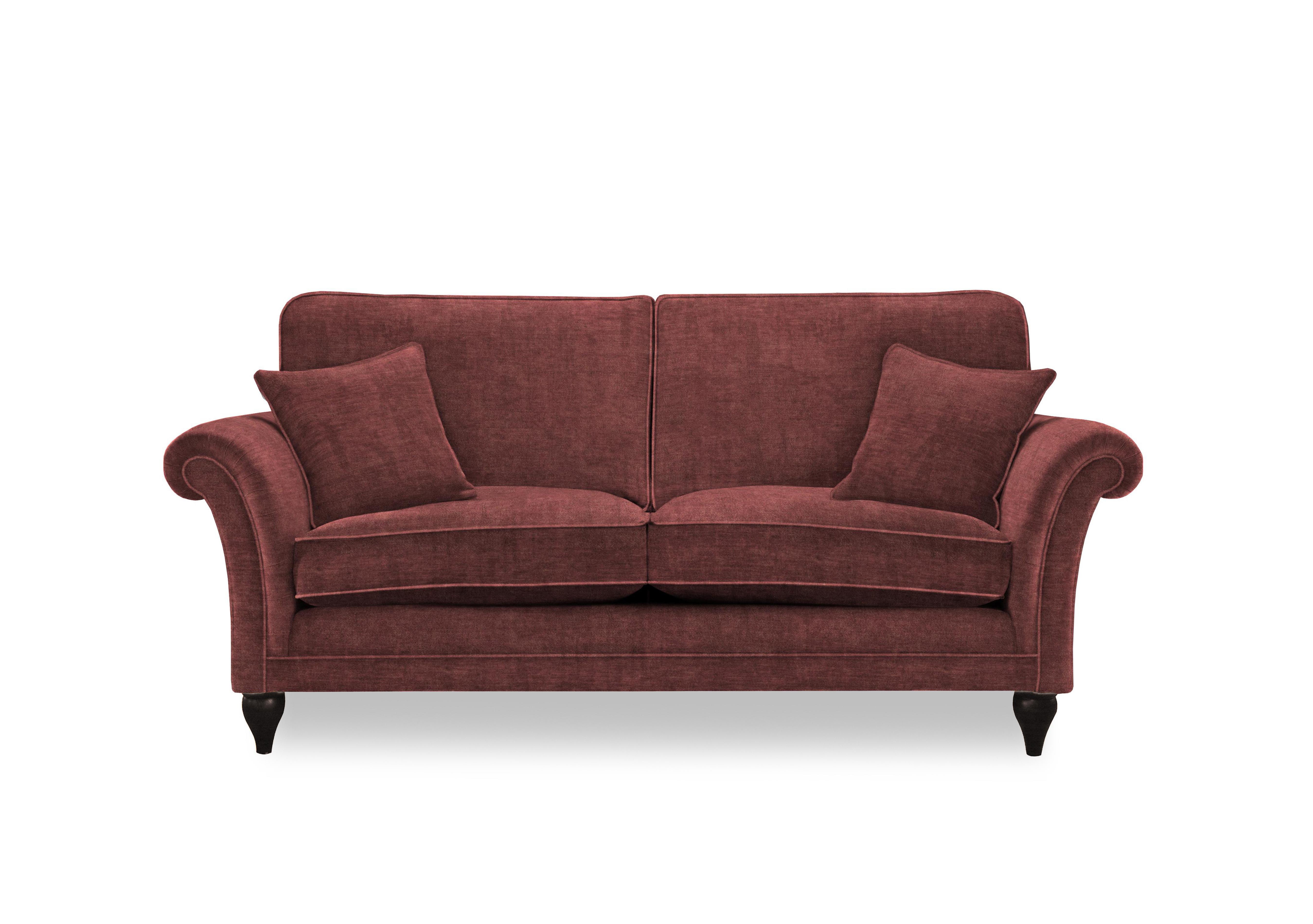 Plaza Large 2 Seater Classic Back Sofa in Salerno Rust Mgy on Furniture Village