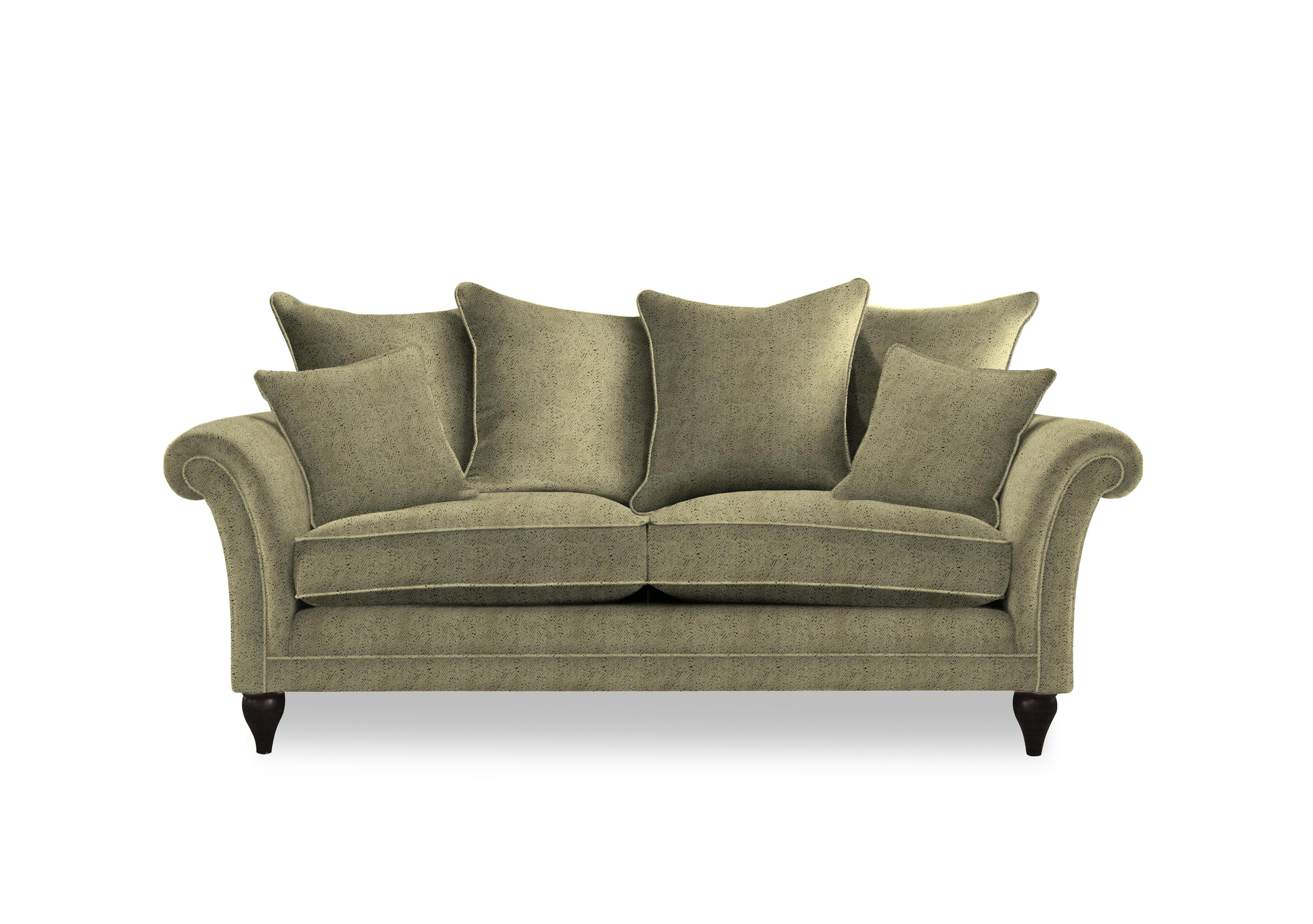 Plaza Large 2 Seater Scatter Back Sofa in Arcata Moss Mgy on Furniture Village