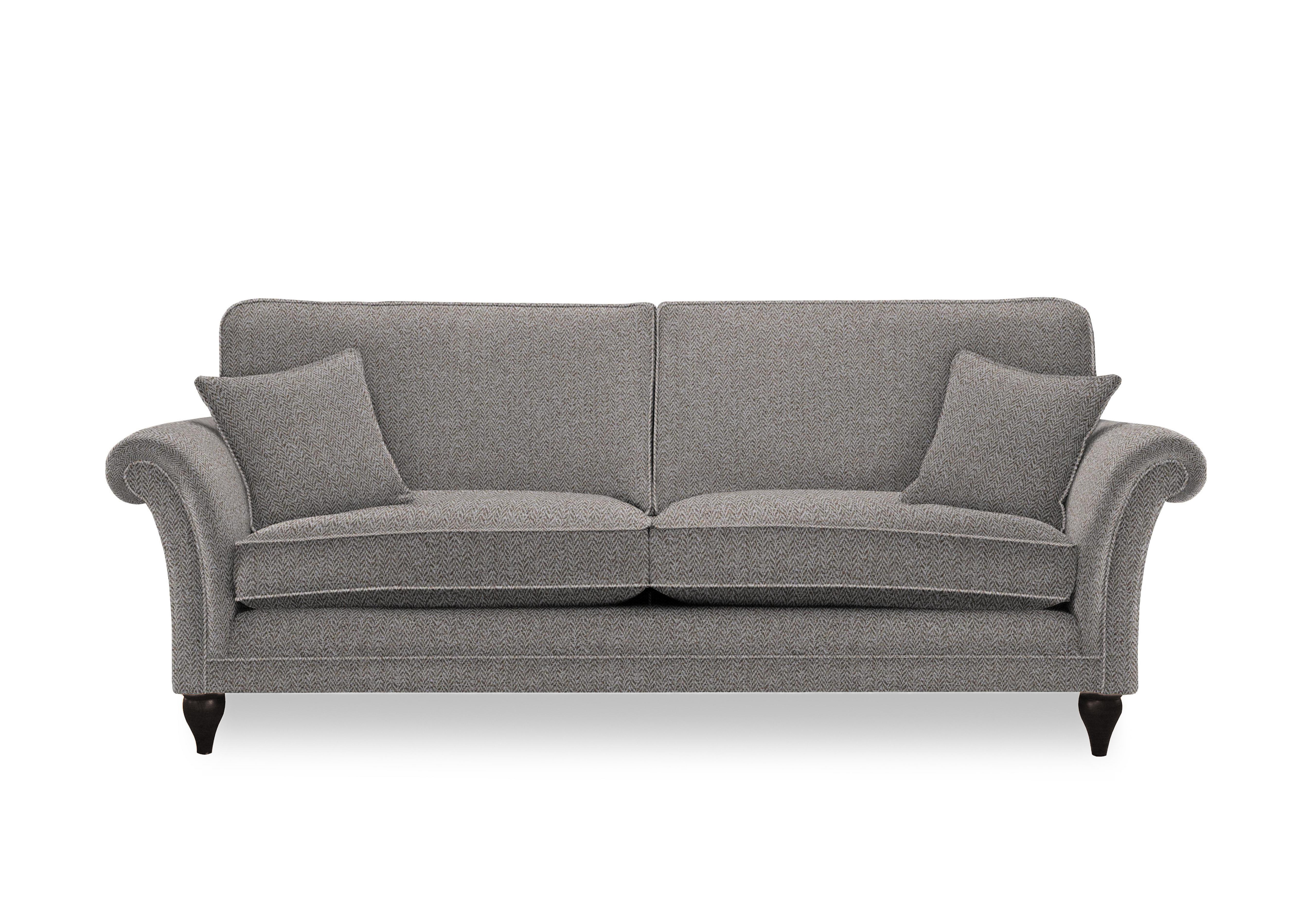 Plaza Grand Classic Back Sofa in Contour Smoke Mgy on Furniture Village