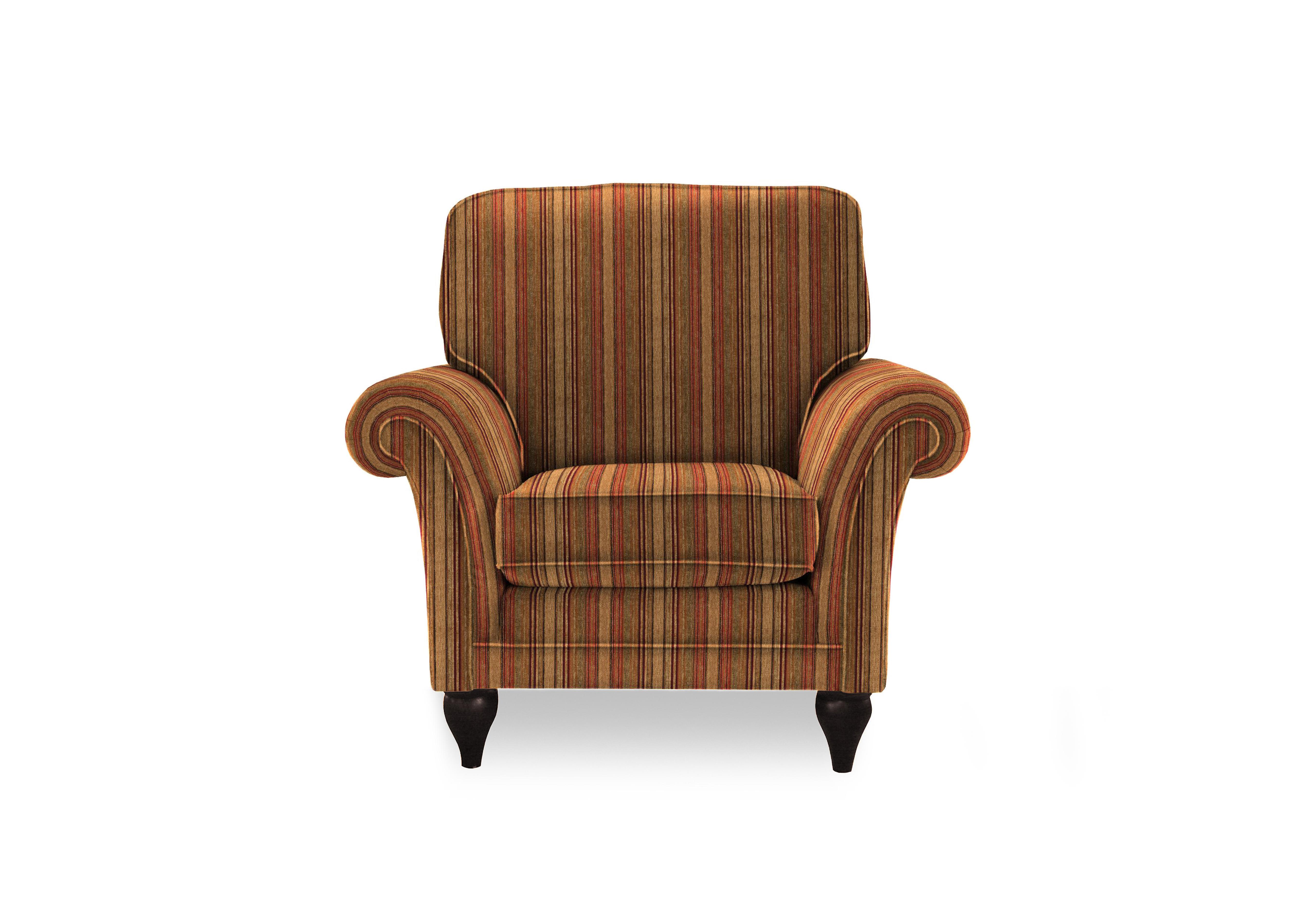 Plaza Armchair in Baslow Stripe Mulberry Mgy on Furniture Village