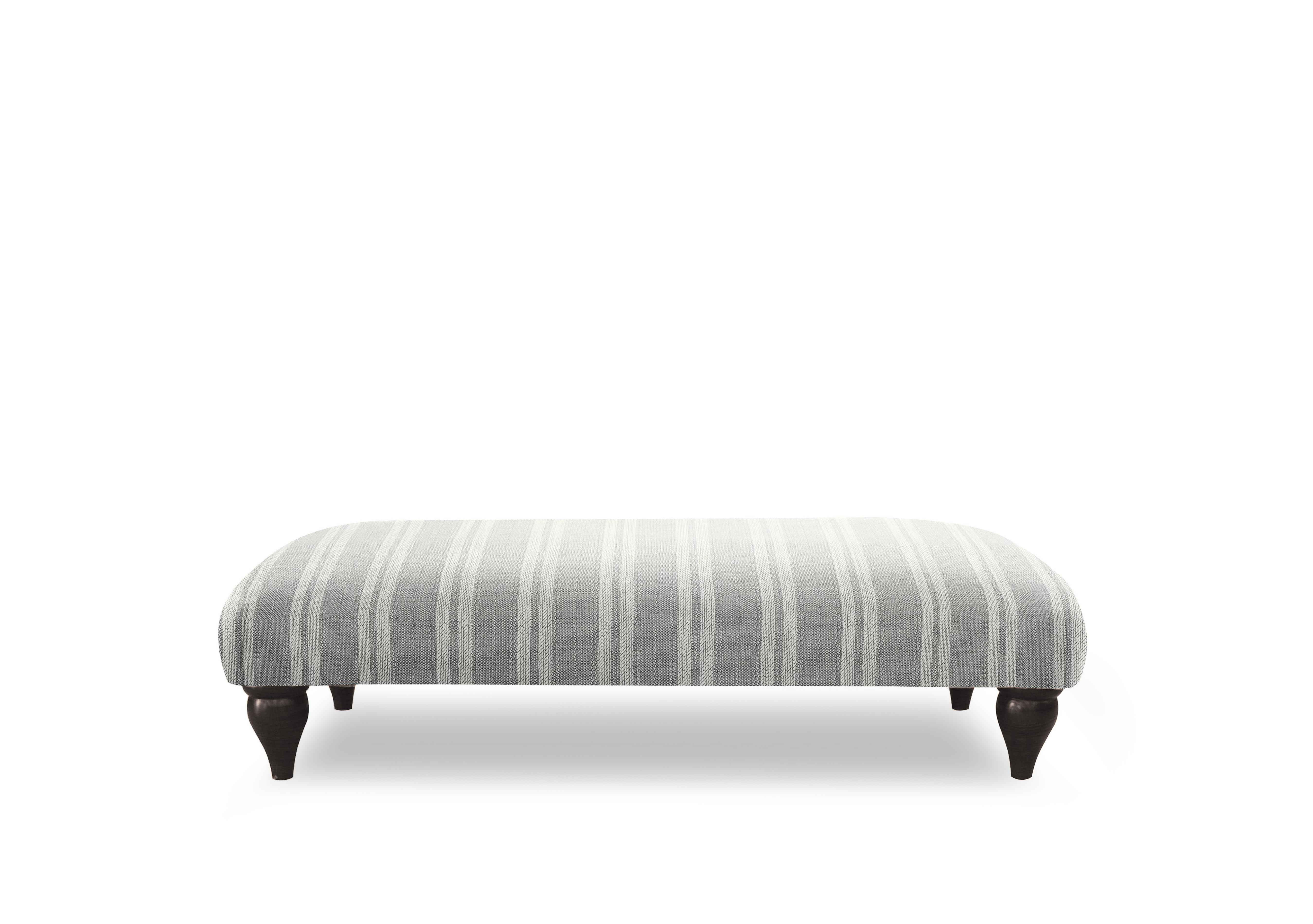 Plaza Bench Footstool in Austen Stripe Dove Mgy on Furniture Village