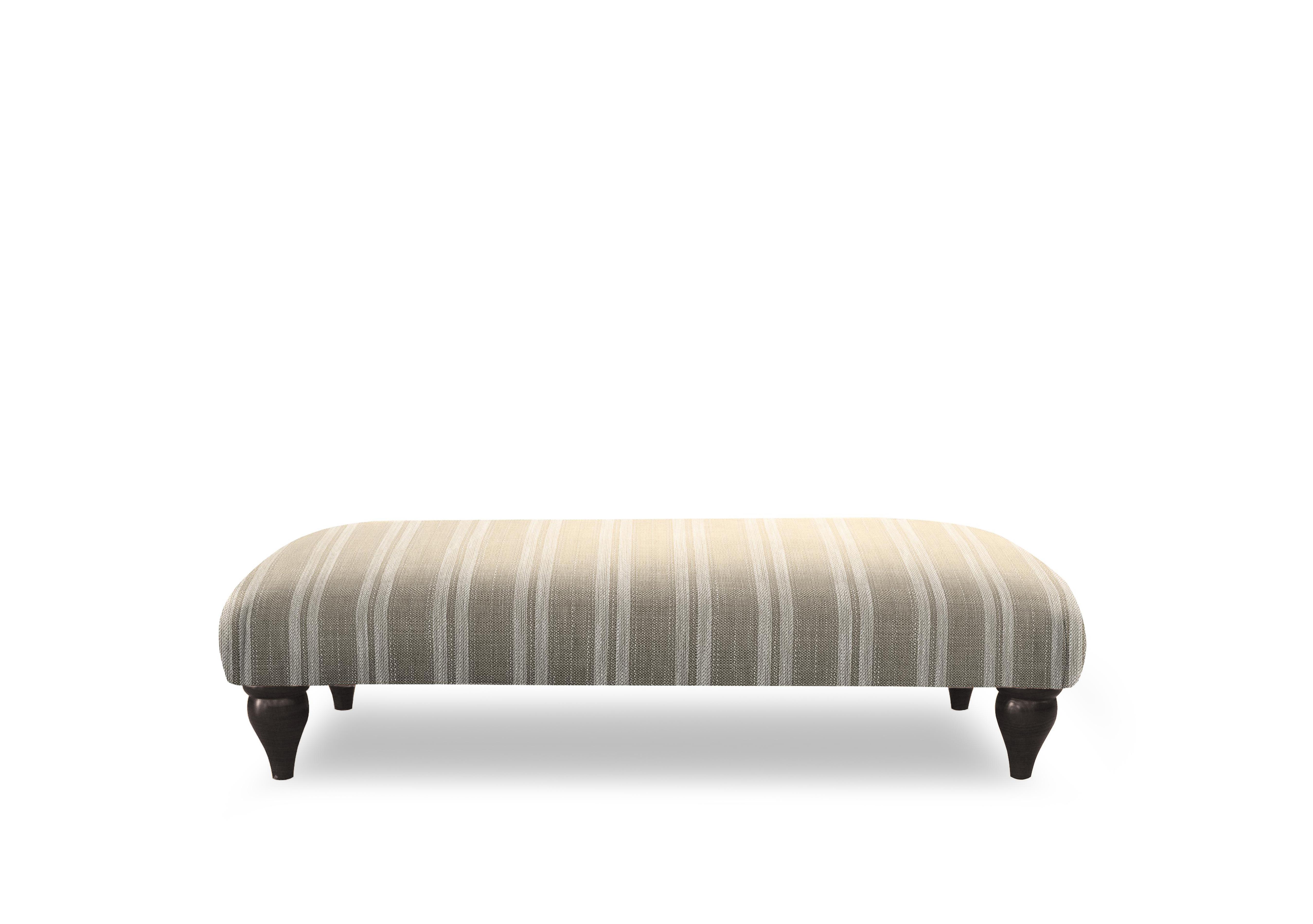 Plaza Bench Footstool in Austen Stripe Oatmeal Mgy on Furniture Village