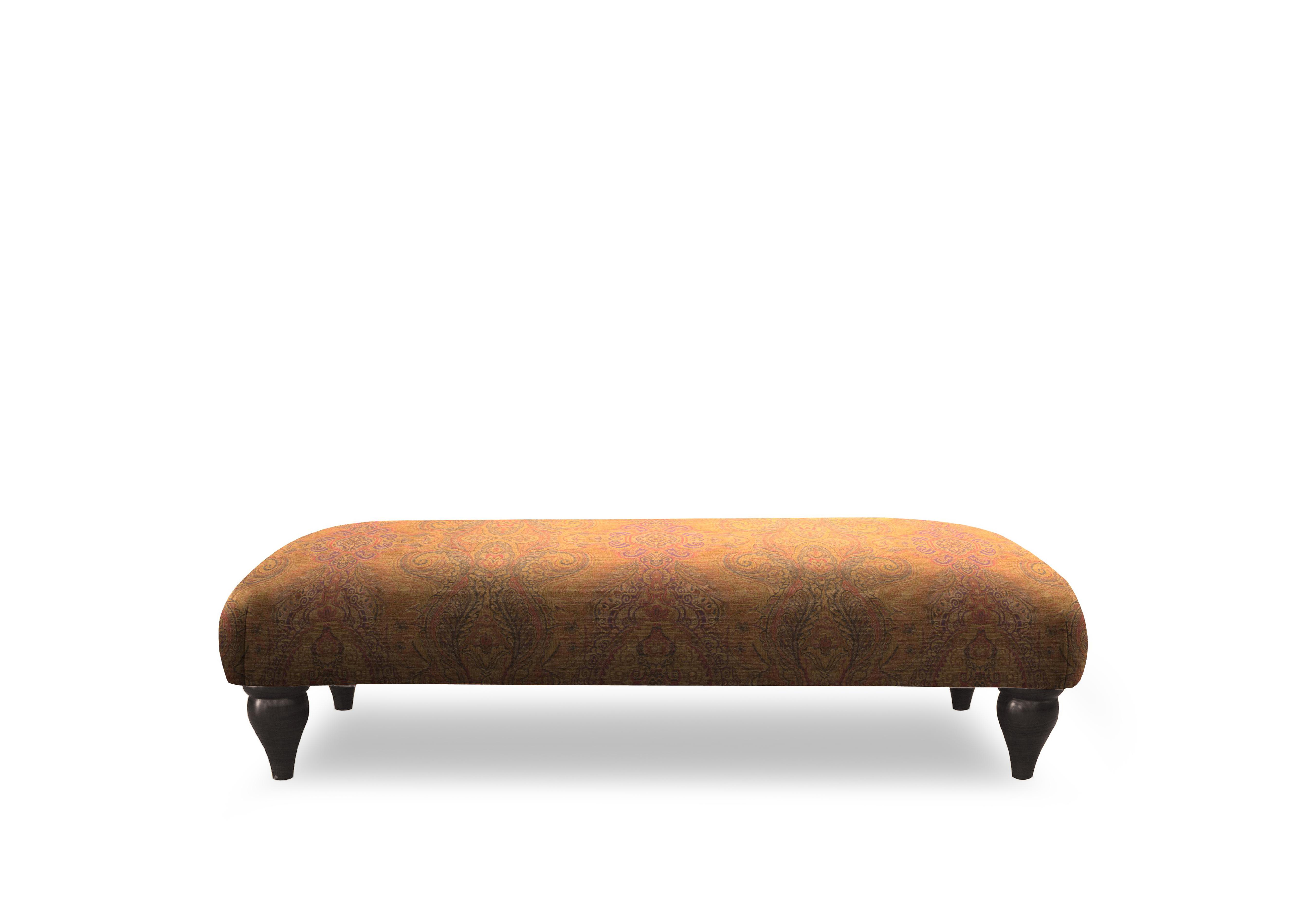 Plaza Bench Footstool in Baslow Medallion Mulberry Mgy on Furniture Village