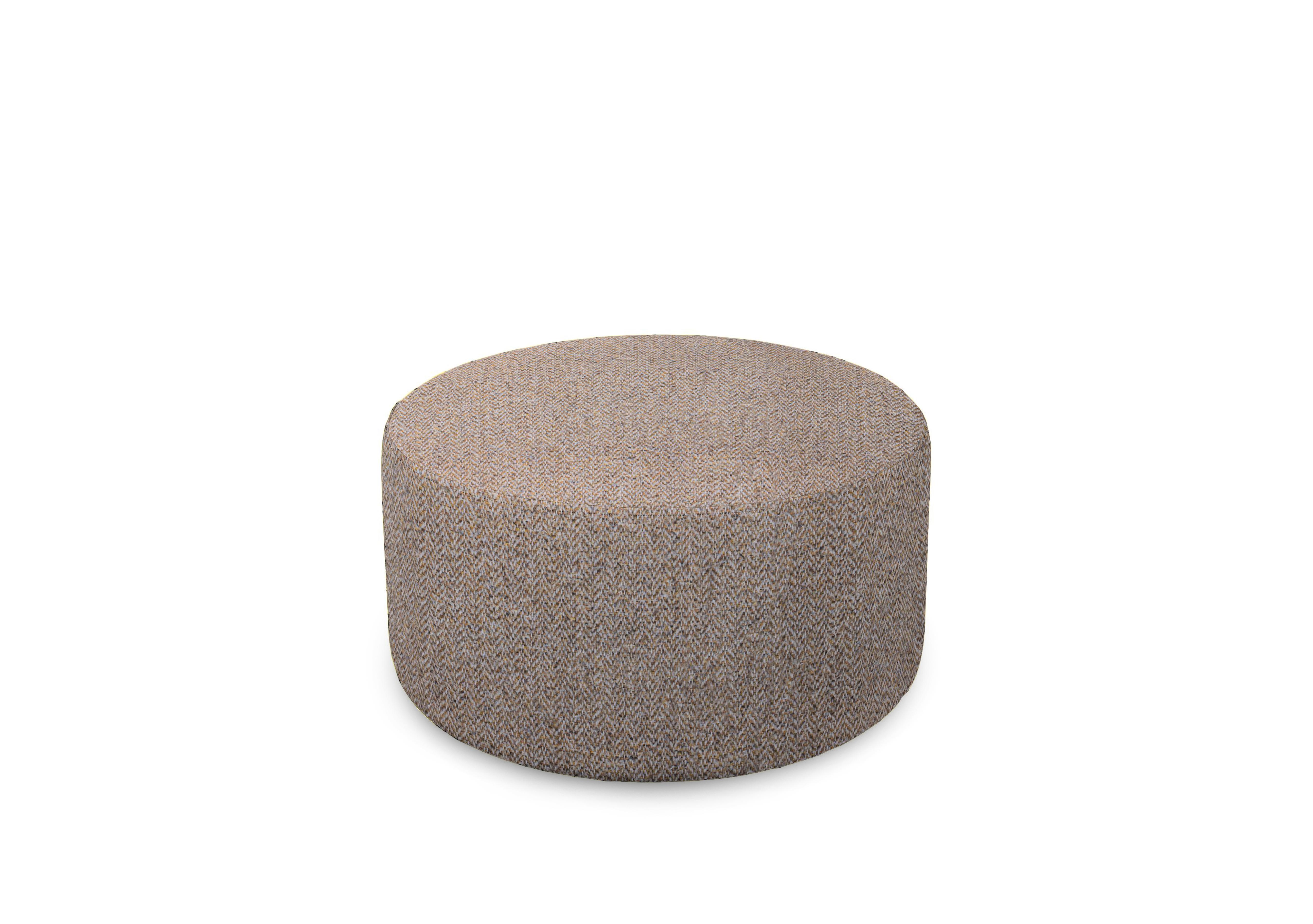Plaza Round Footstool in Contour Meadow on Furniture Village