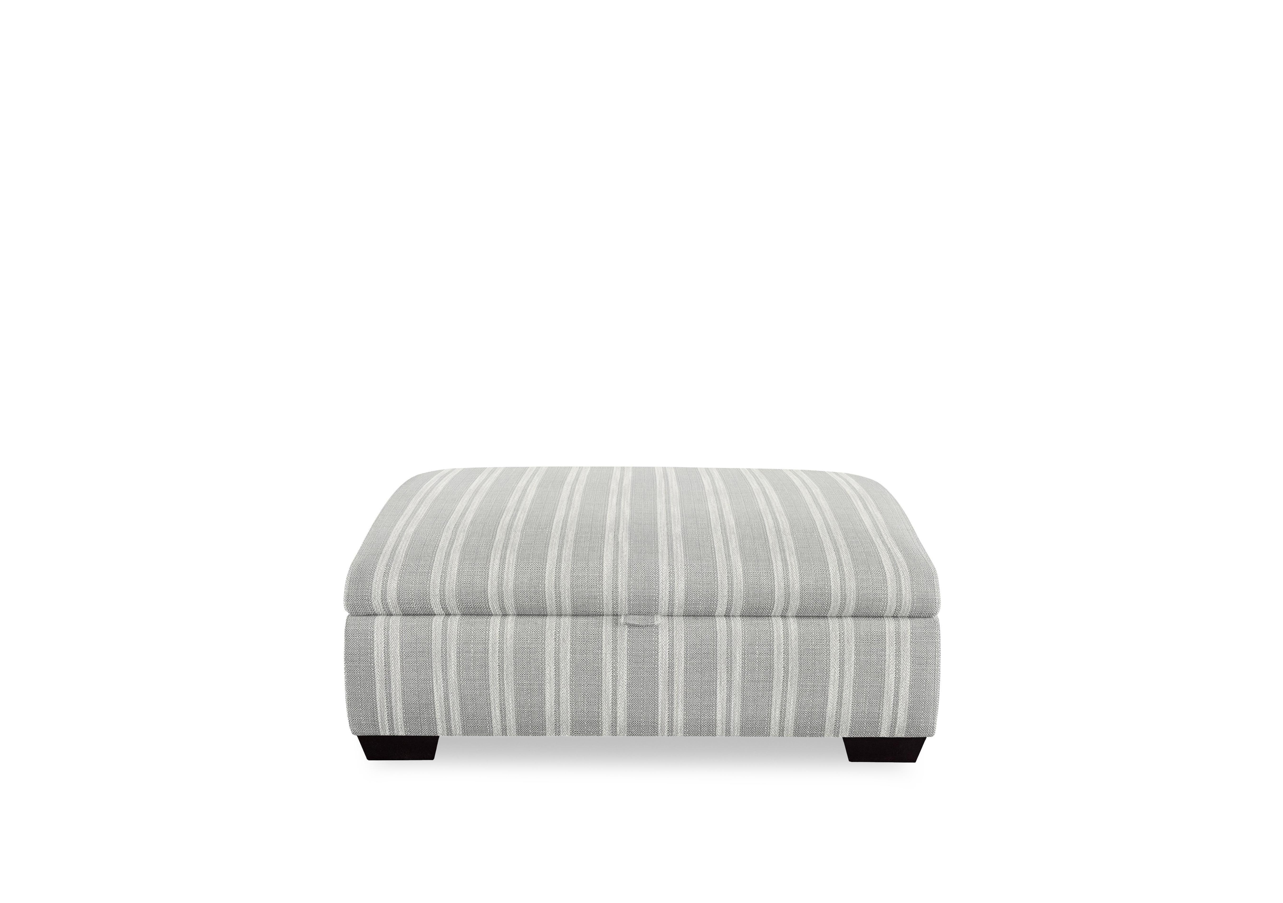 Plaza Storage Footstool in Austen Stripe Dove Mgy on Furniture Village
