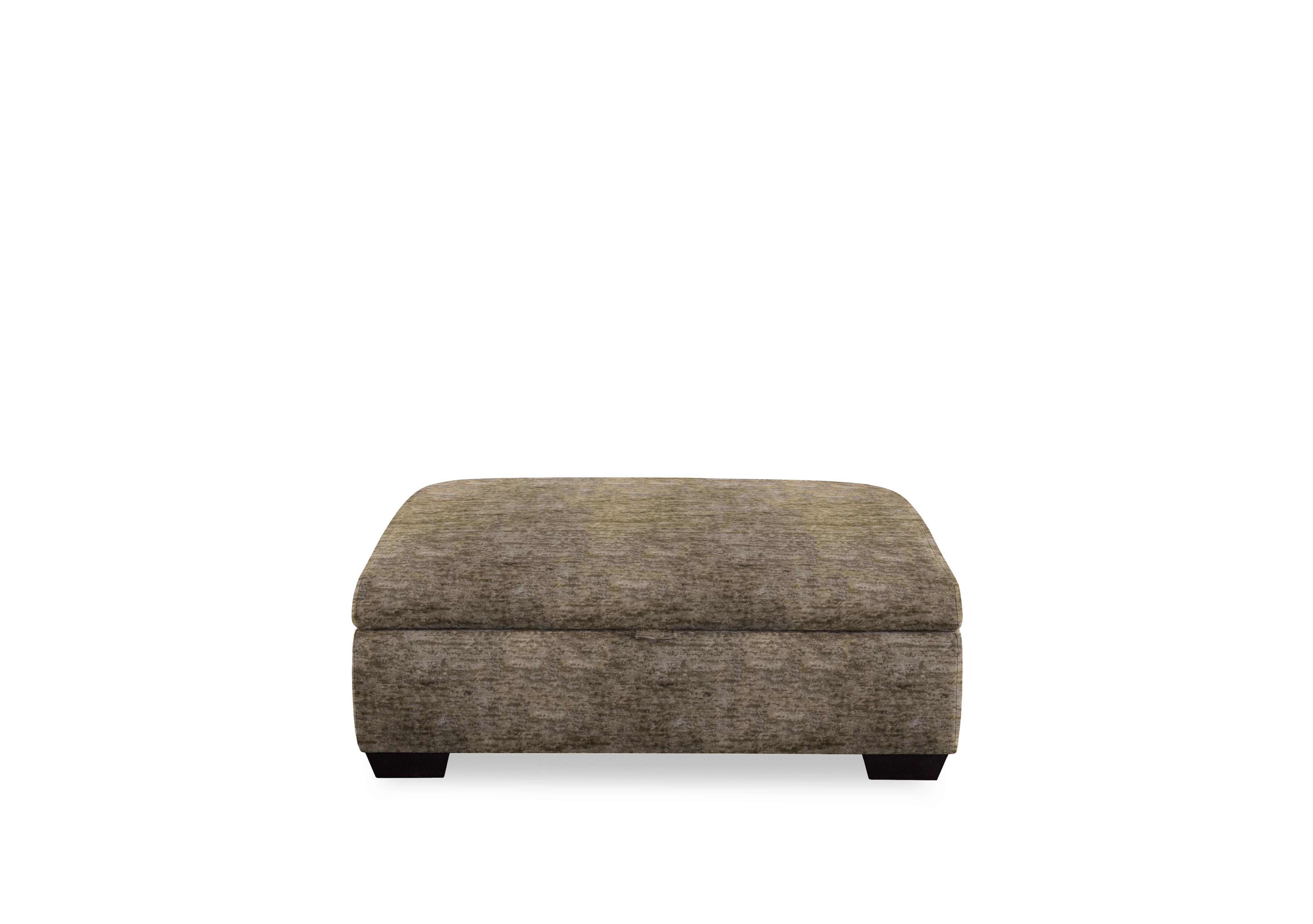 Plaza Storage Footstool in Sherpa Chestnut Mgy on Furniture Village