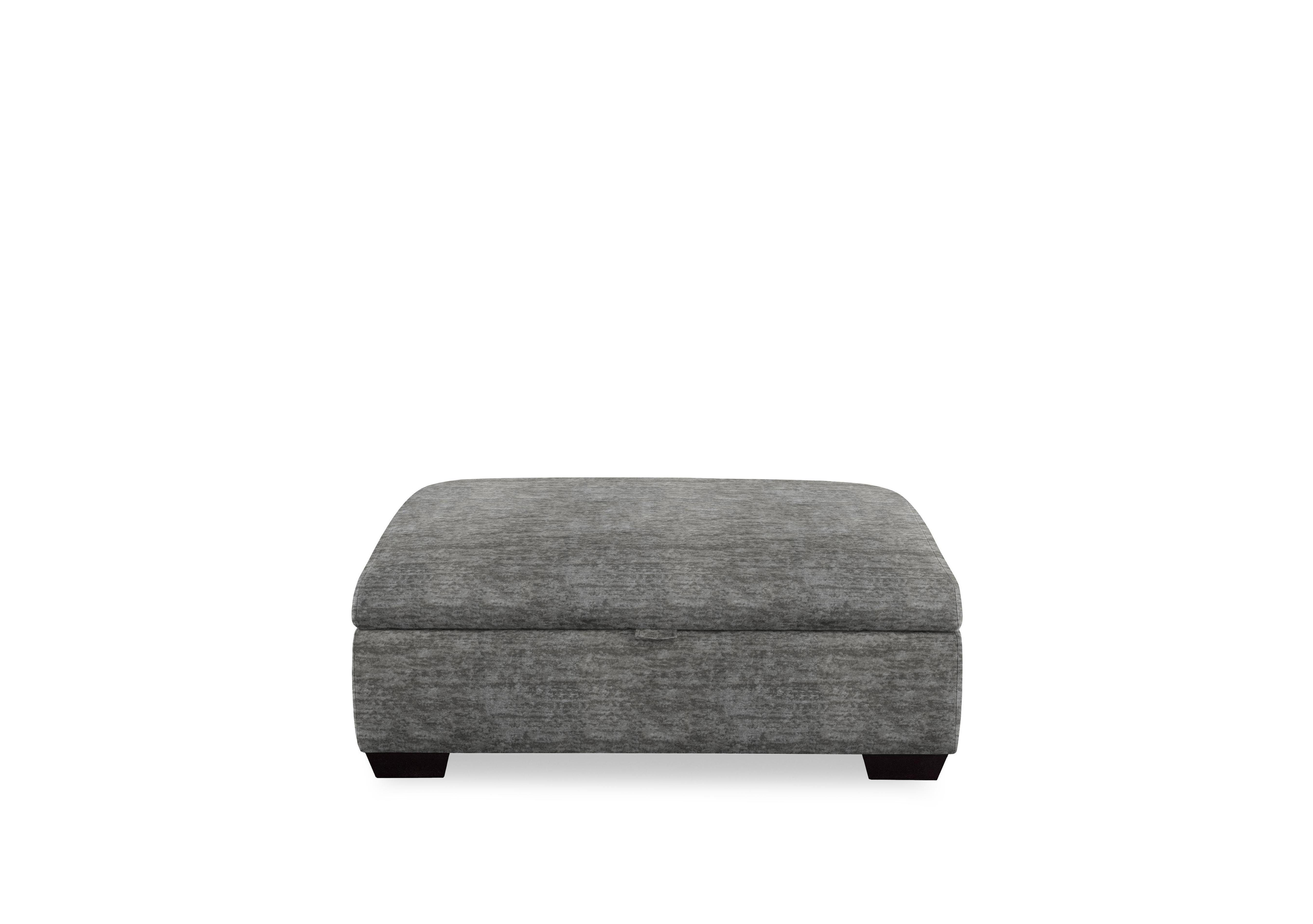 Plaza Storage Footstool in Sherpa Smoke Mgy on Furniture Village