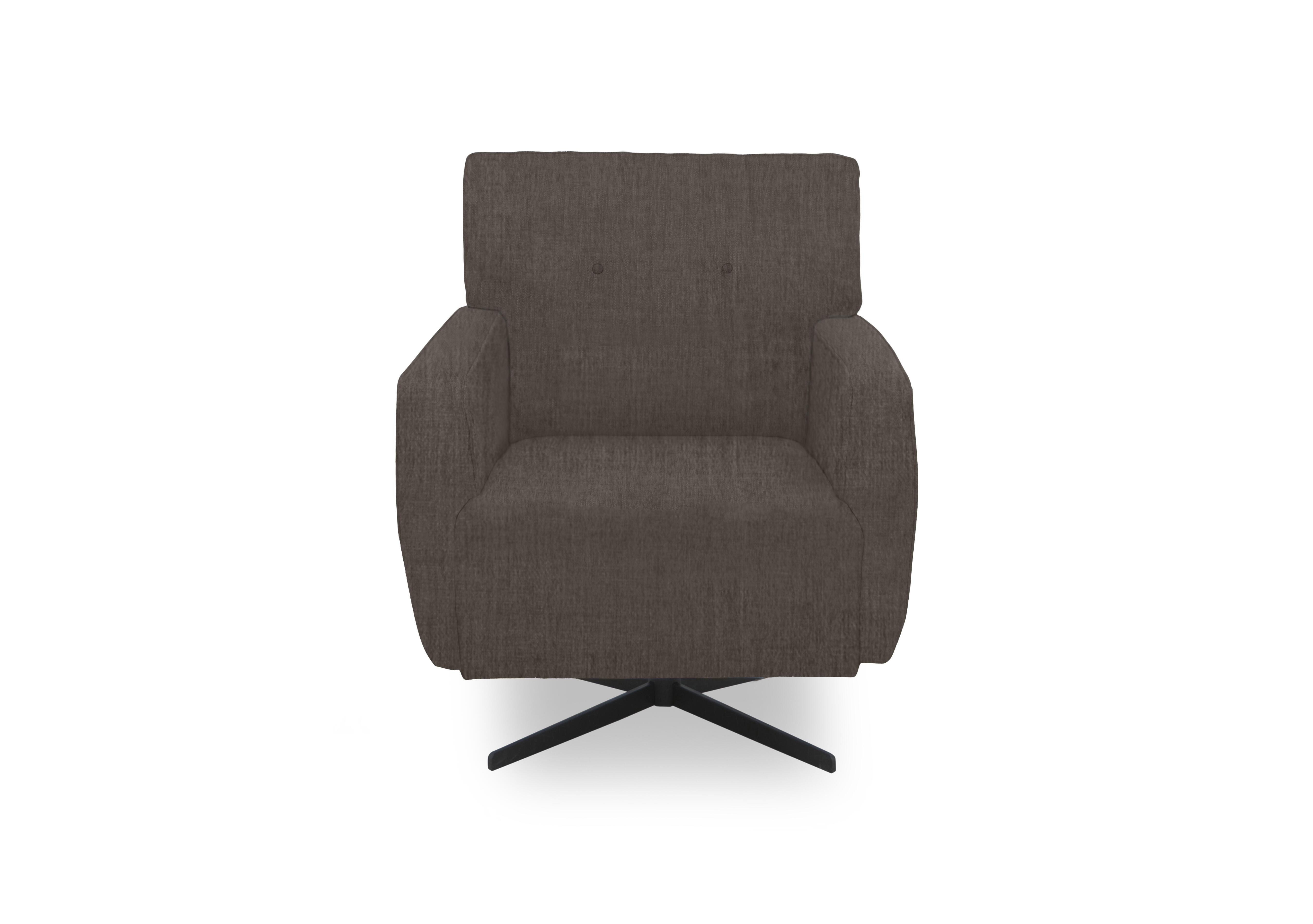Abberton Accent Swivel Chair in Plain Fabric in Mink Thaxted Chenille Plain on Furniture Village