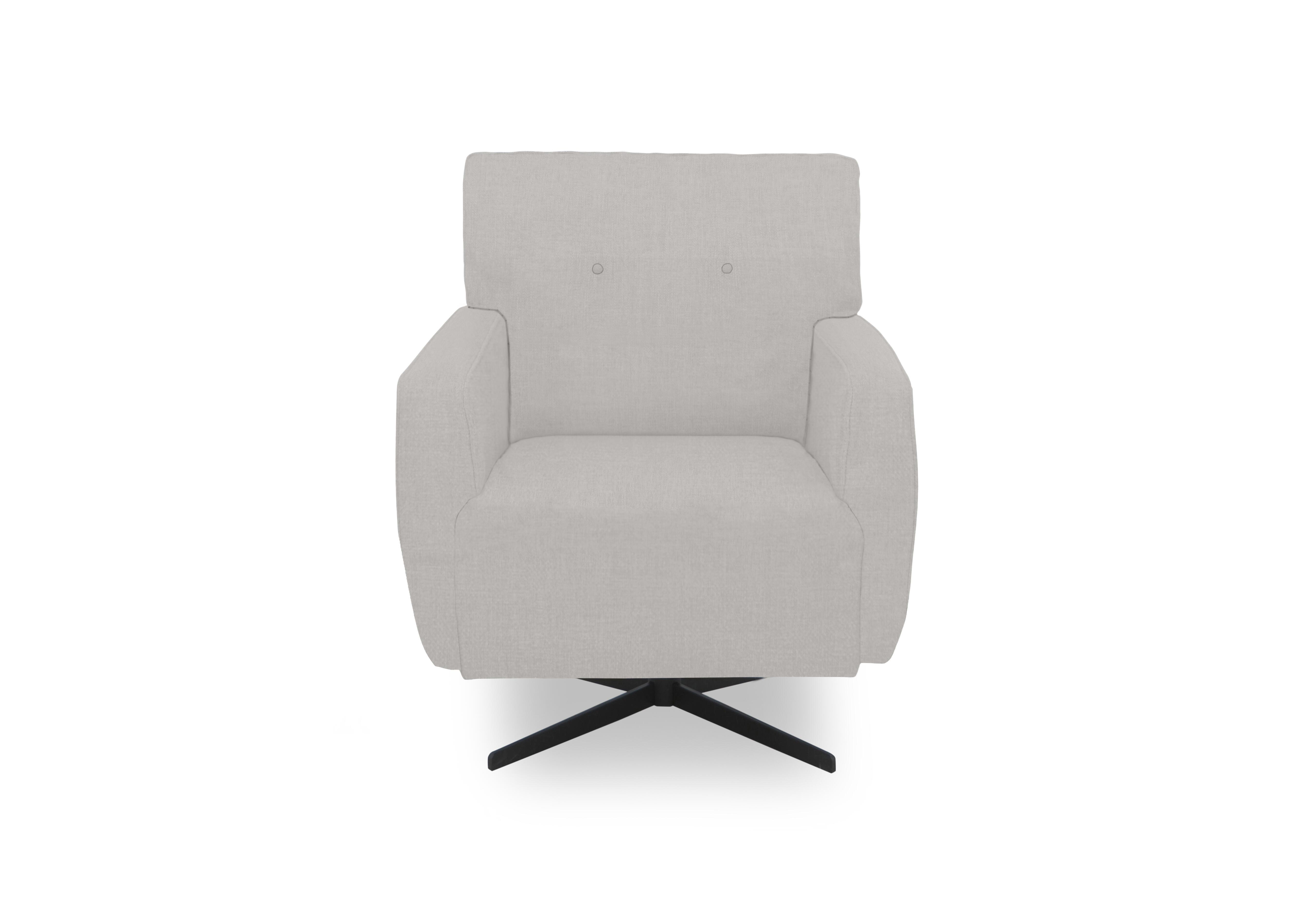 Abberton Accent Swivel Chair in Plain Fabric in Oyster Ashton Chenille Plain on Furniture Village
