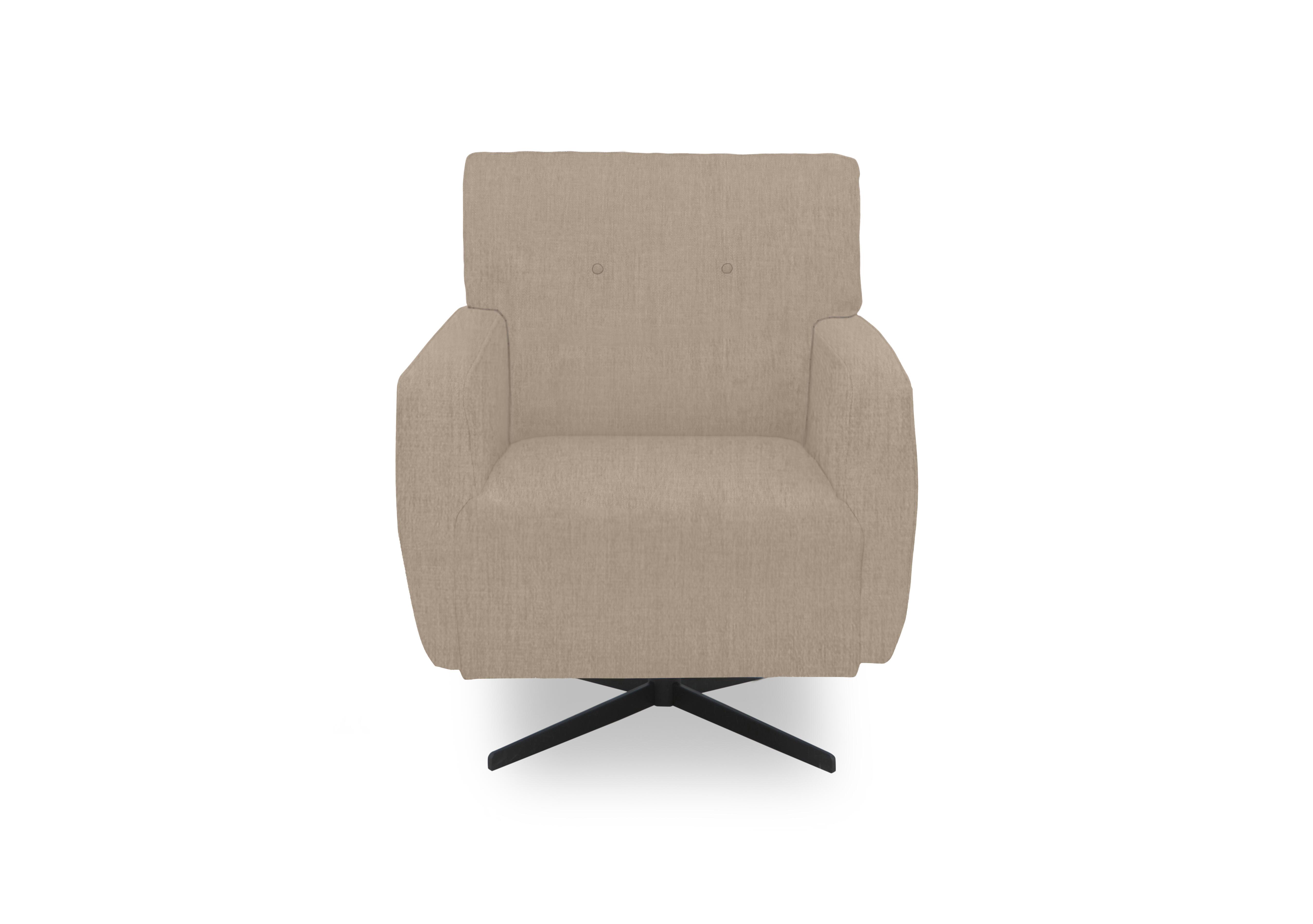 Abberton Accent Swivel Chair in Plain Fabric in Sand Thaxted Chenille Plain on Furniture Village