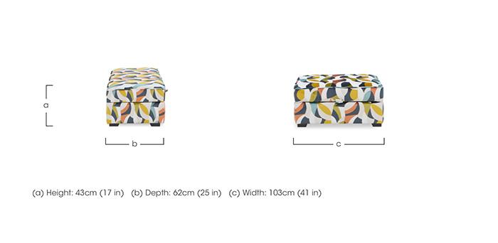 Abberton Large Storage Footstool in Patterned Fabric in  on Furniture Village