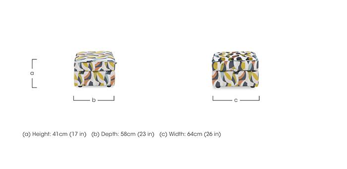 Abberton Small Storage Footstool in Patterned Fabric in  on Furniture Village