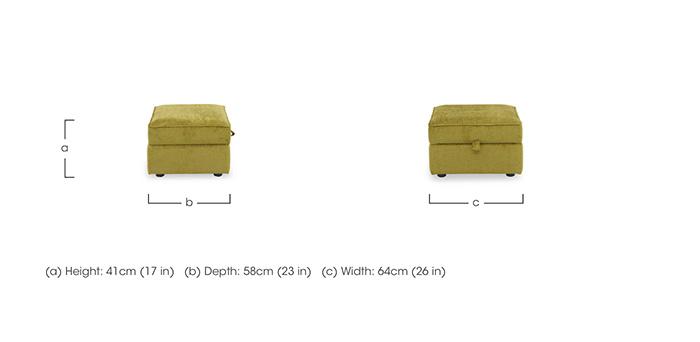 Abberton Small Storage Footstool in Plain Fabric in  on Furniture Village