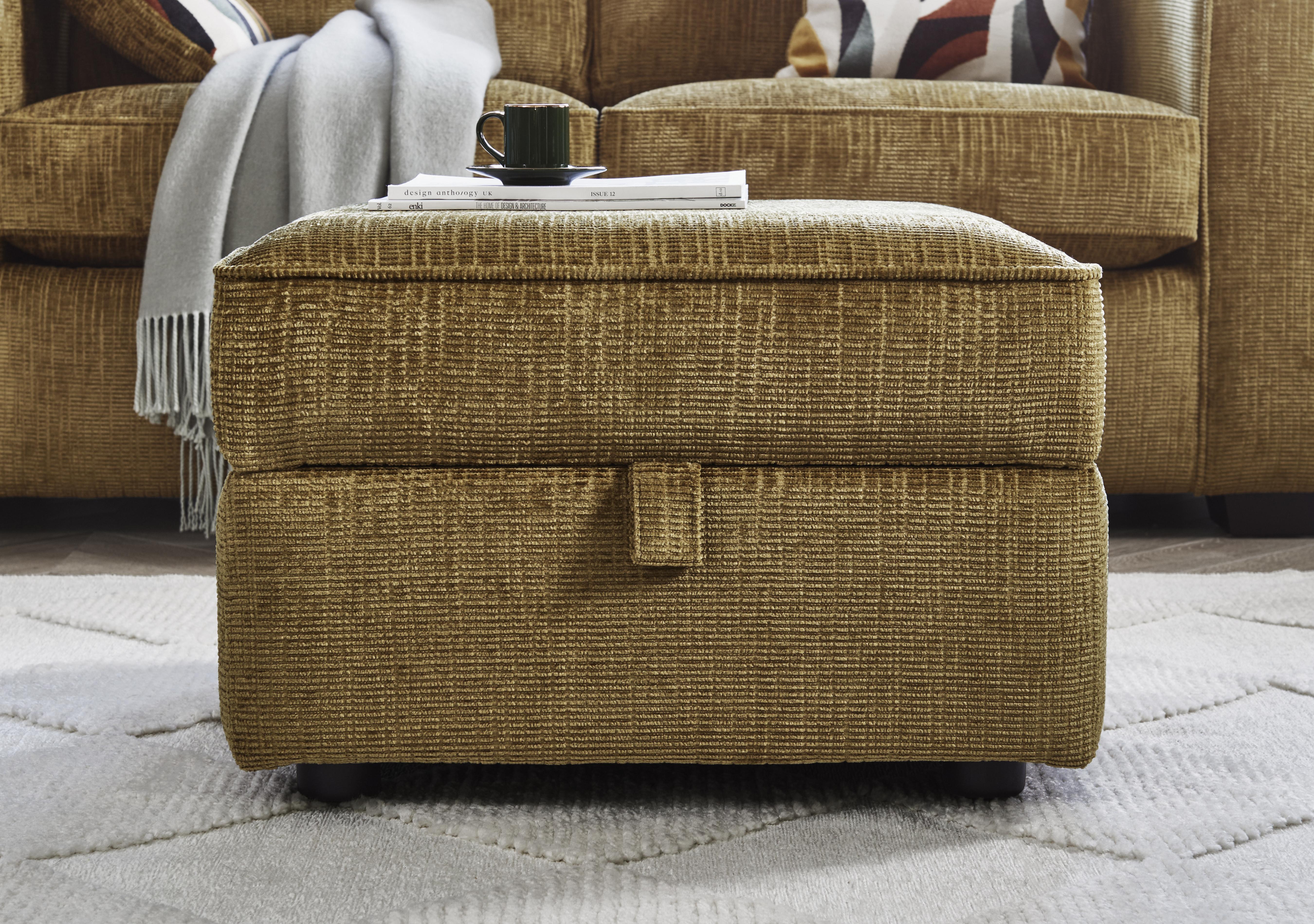 Abberton Small Storage Footstool in Plain Fabric in  on Furniture Village