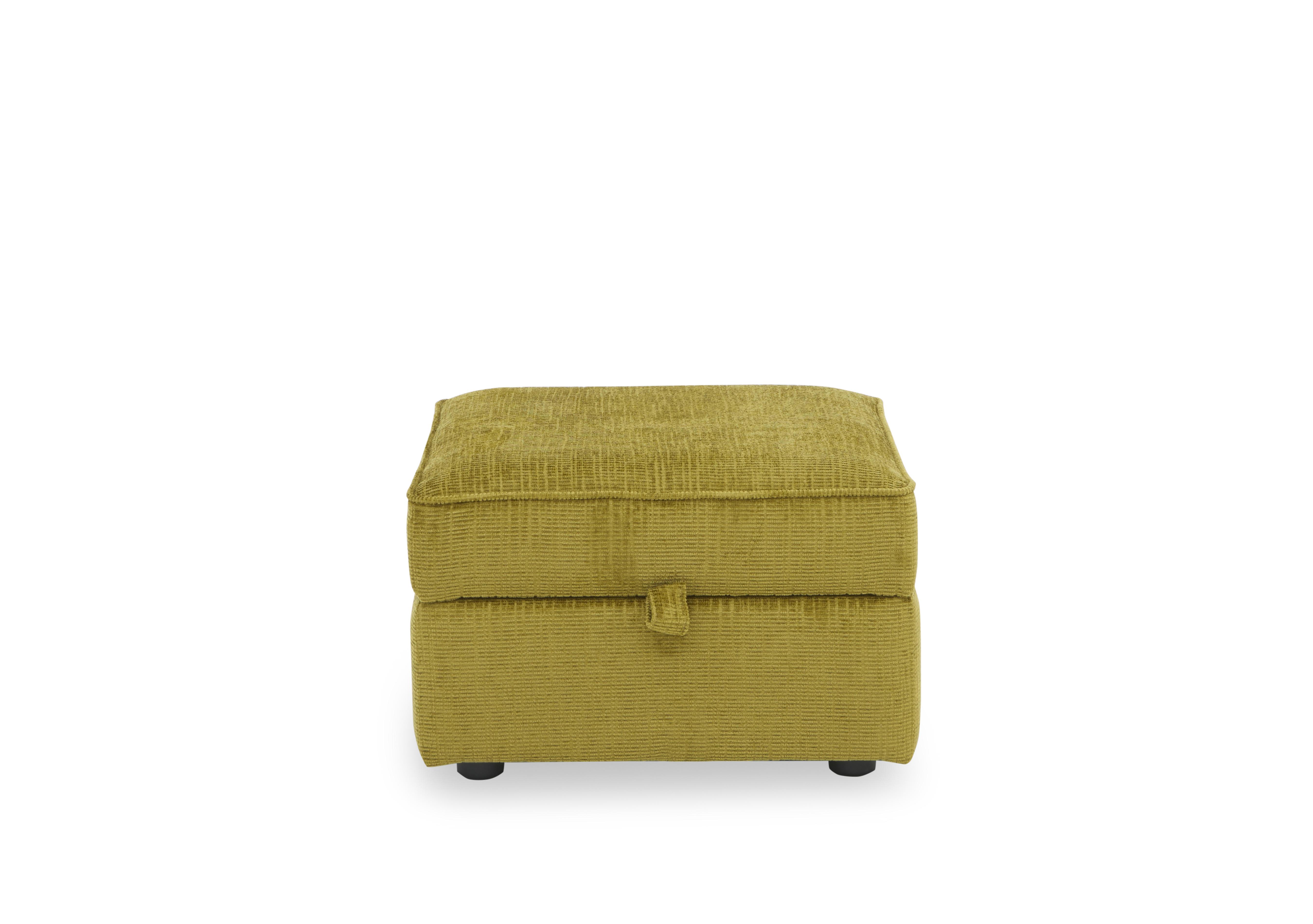 Abberton Small Storage Footstool in Plain Fabric in Dill Bromley Chenille Plain on Furniture Village