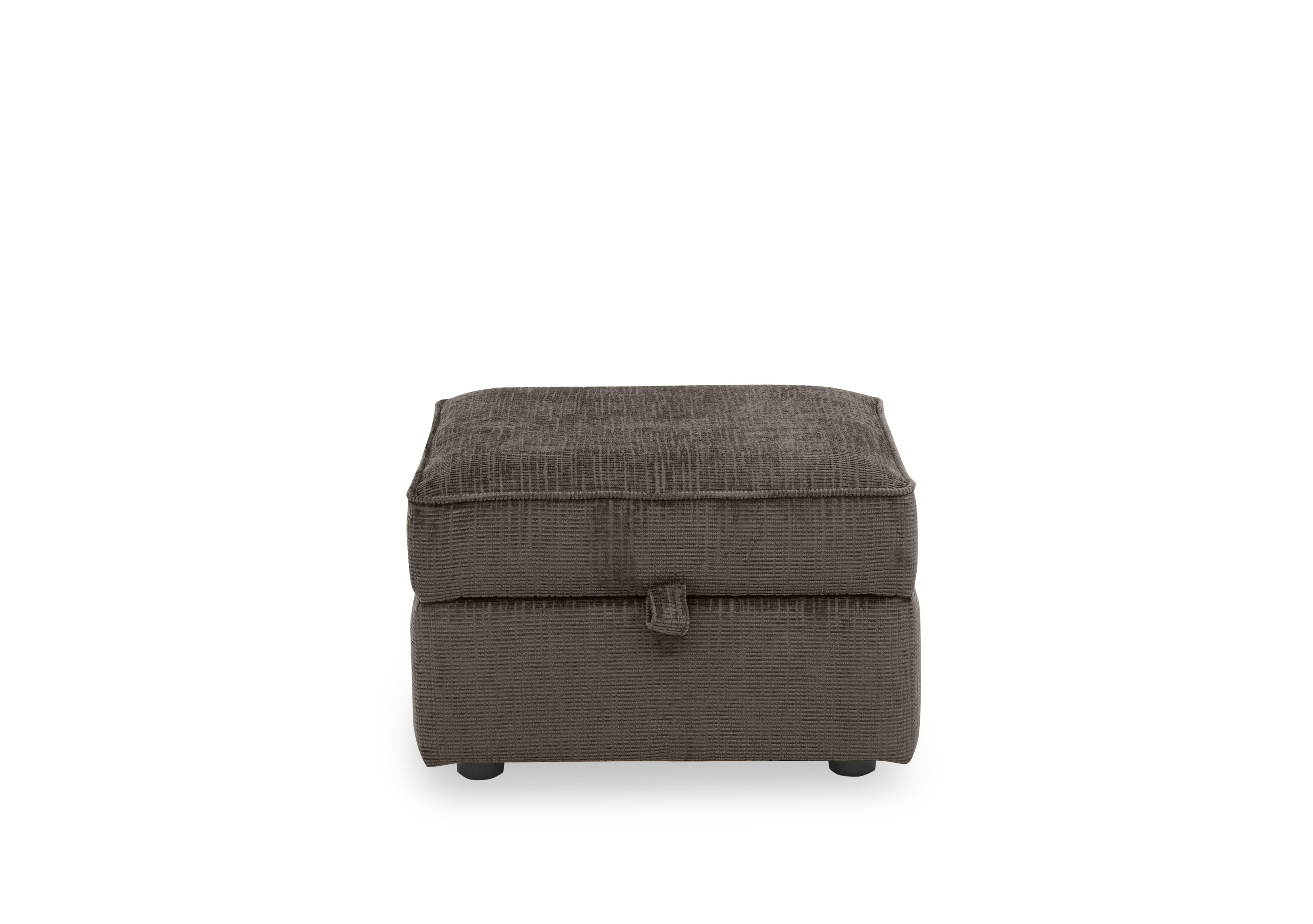 Abberton Small Storage Footstool in Plain Fabric in Espresso Bromley Chenille Plai on Furniture Village