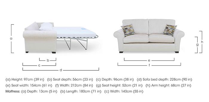 Hedingham 3 Seater Standard Sofa Bed in  on Furniture Village