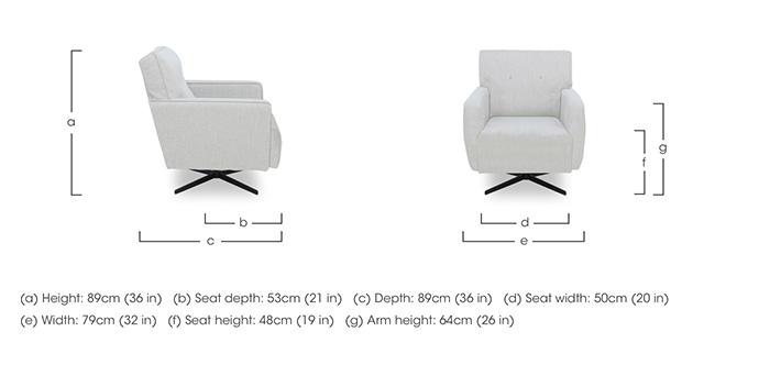 Hedingham Accent Swivel Chair in Plain Fabric in  on Furniture Village