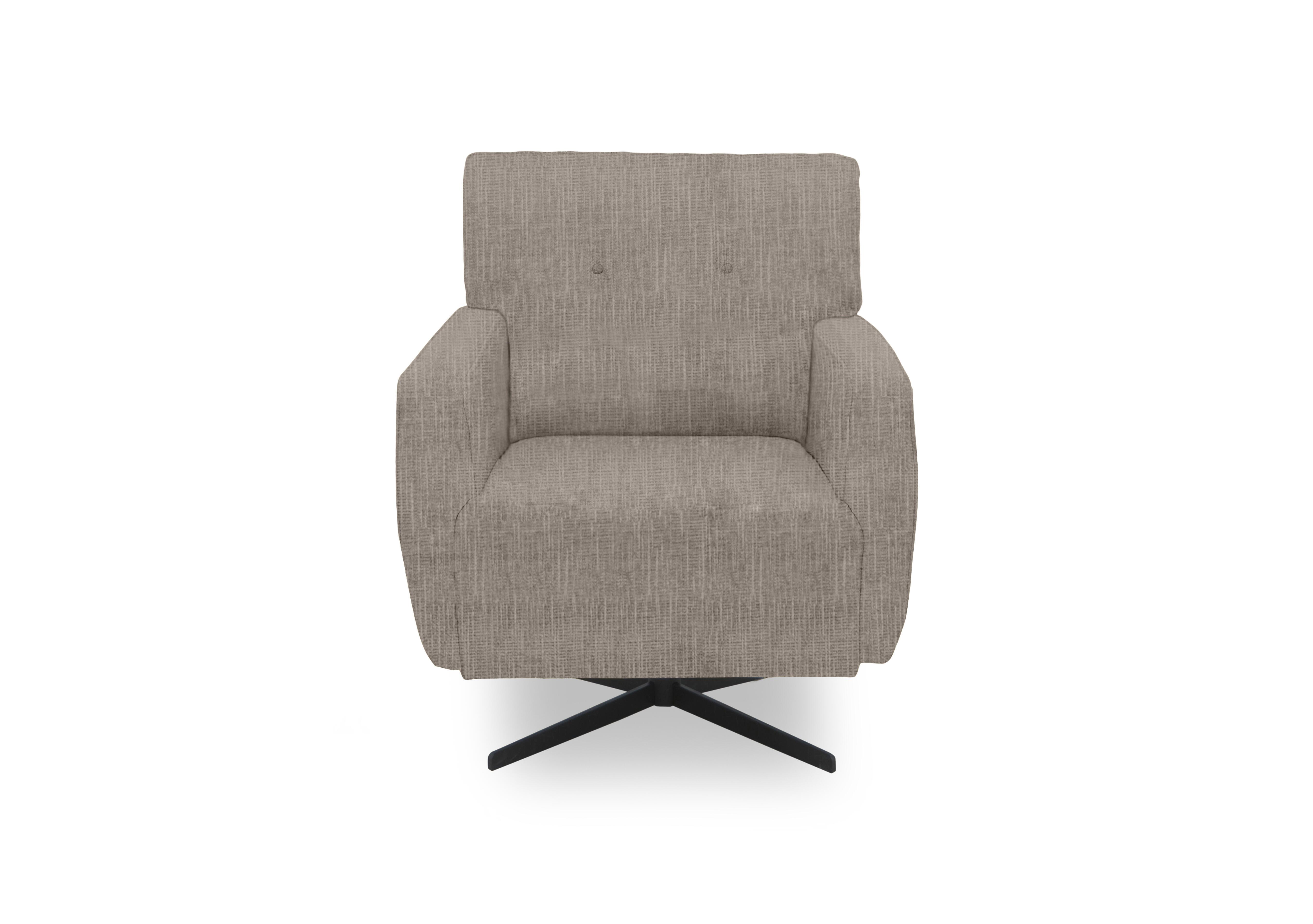 Hedingham Accent Swivel Chair in Plain Fabric in Latte Bromley Chenille Plain on Furniture Village