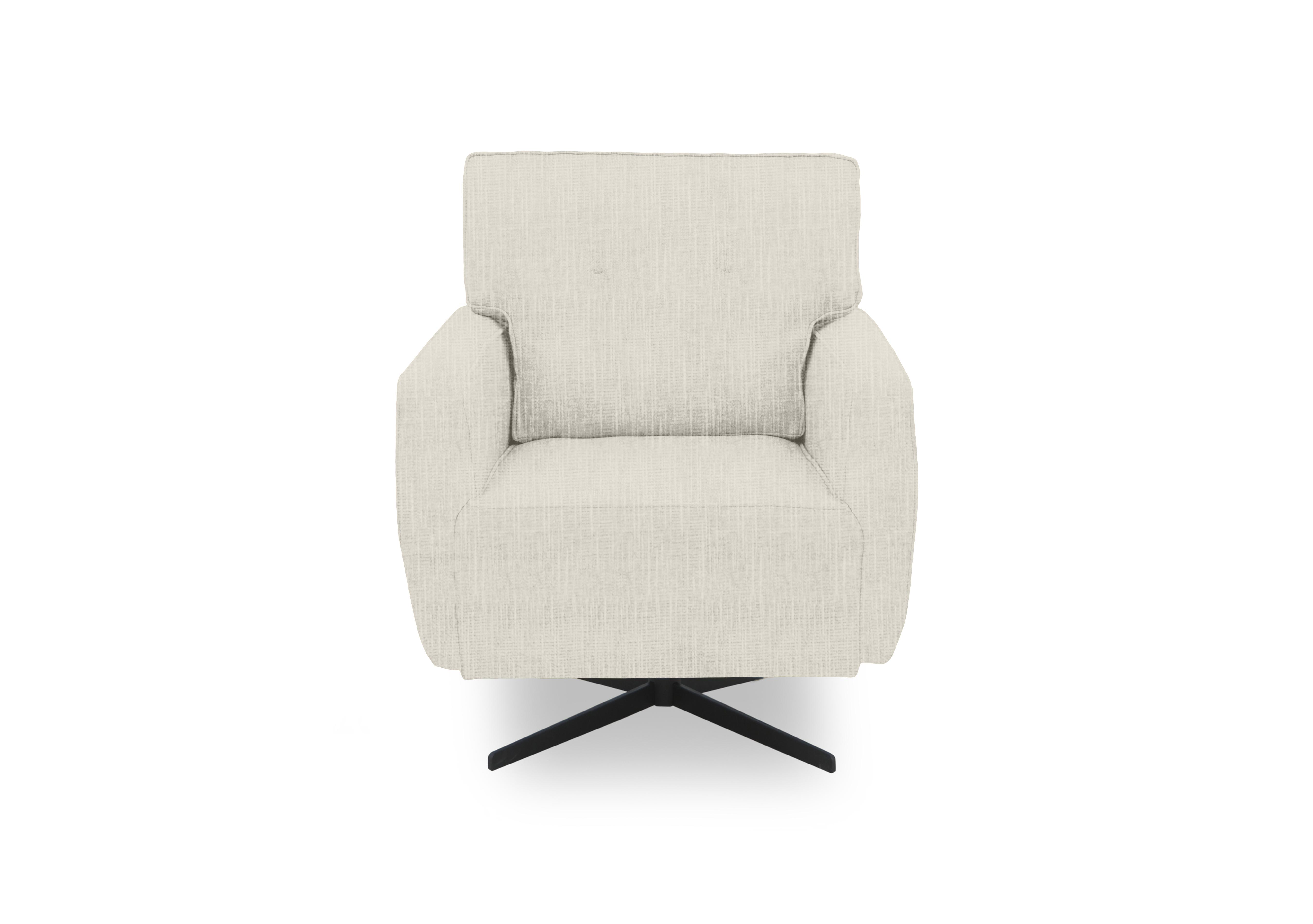 Hedingham Accent Swivel Chair in Plain Fabric in Oatmeal Bromley Chenille Plain on Furniture Village