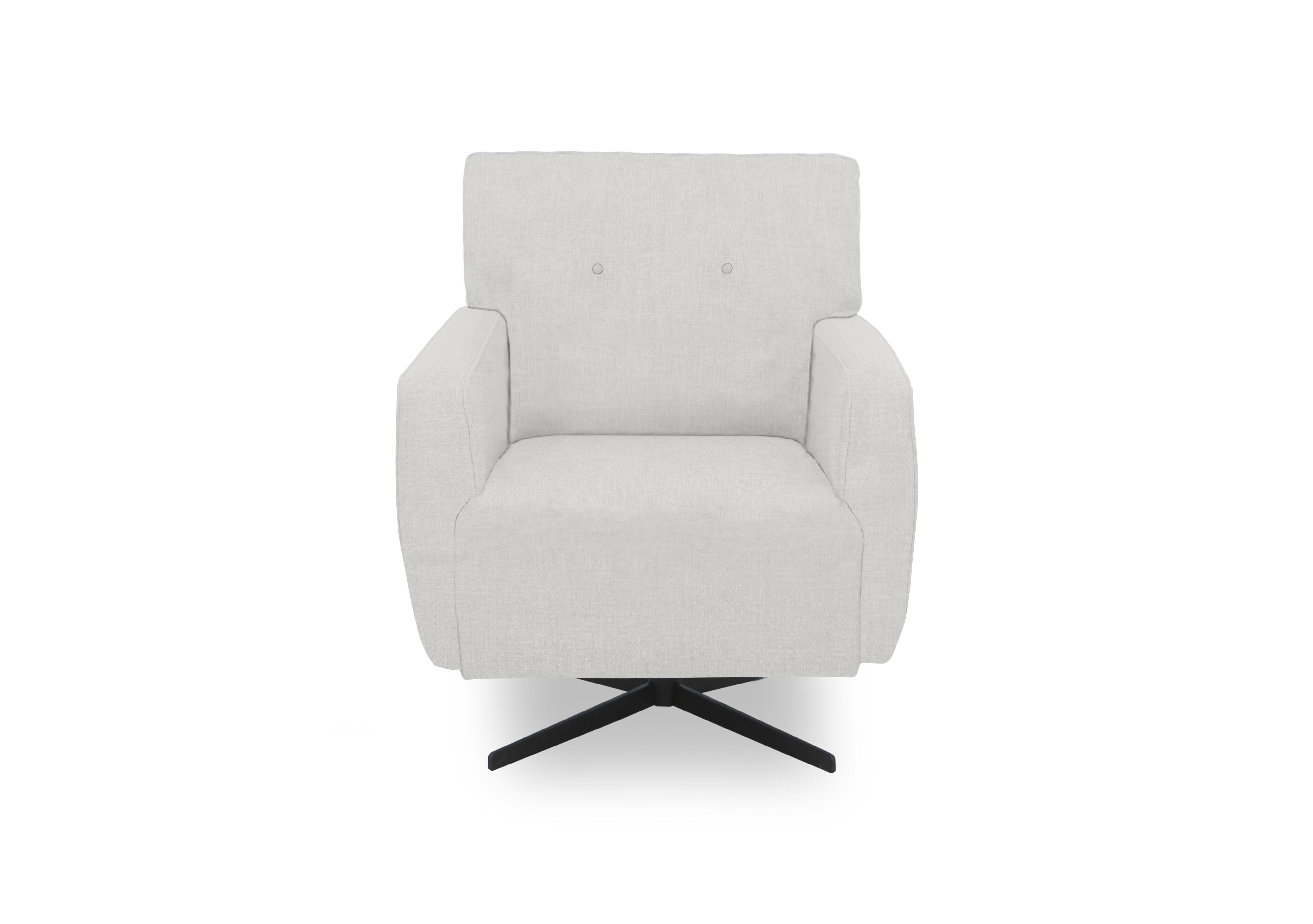 Hedingham Accent Swivel Chair in Plain Fabric in Pearl Ashton Chenille Plain on Furniture Village