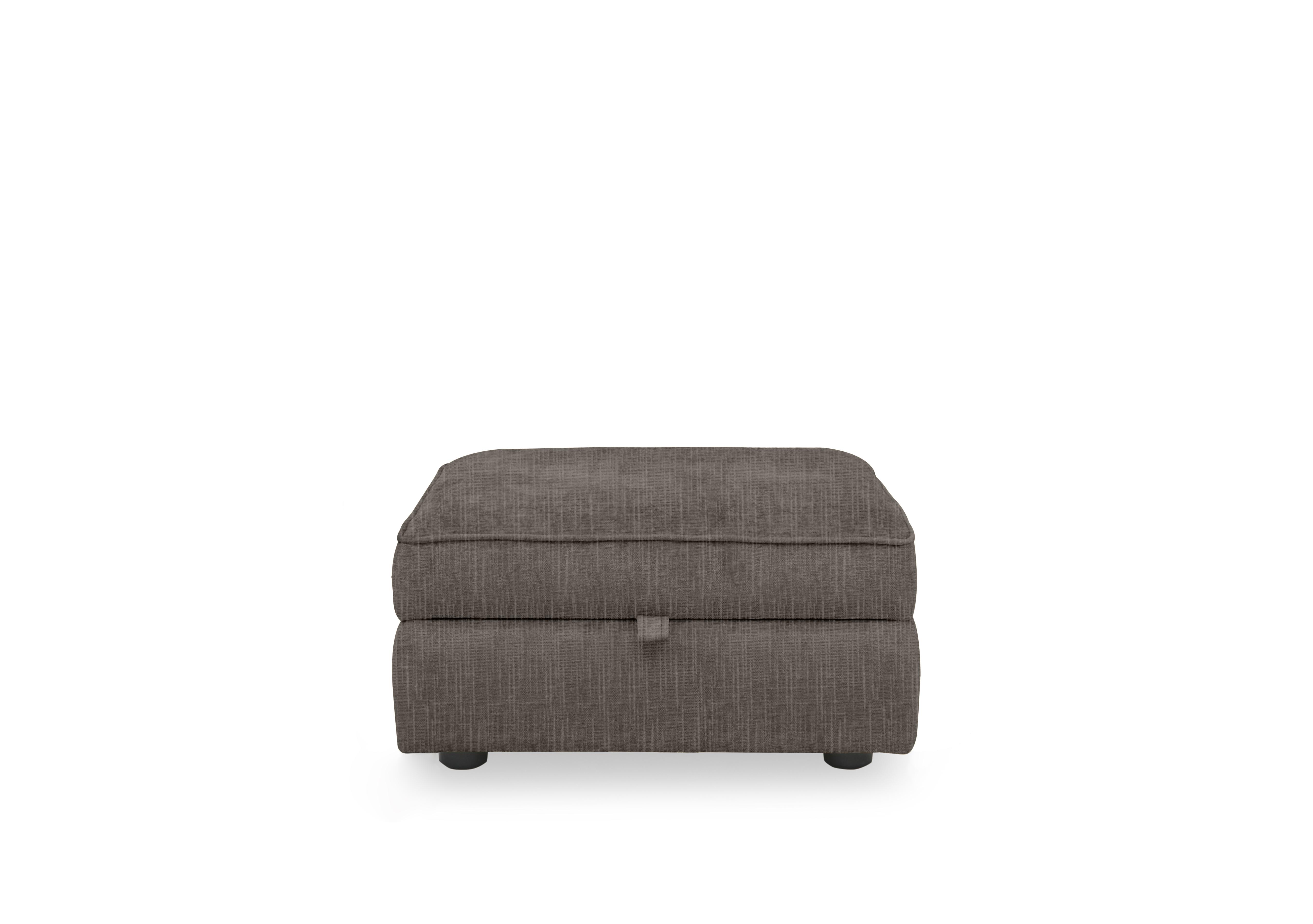 Hedingham Small Storage Footstool in Plain Fabric in Espresso Bromley Chenille Plai on Furniture Village