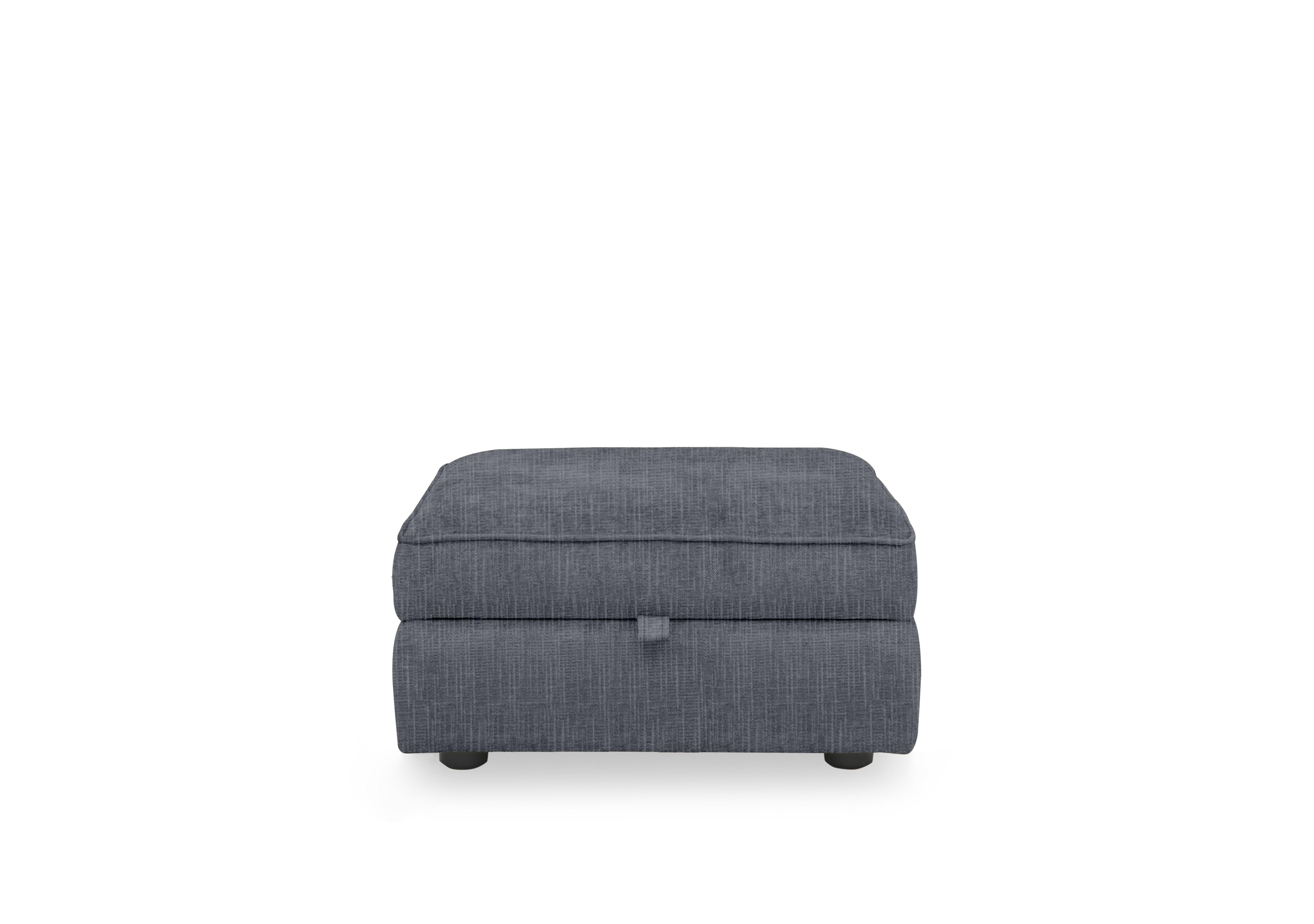 Hedingham Small Storage Footstool in Plain Fabric in Iron Bromley Chenille Plain on Furniture Village