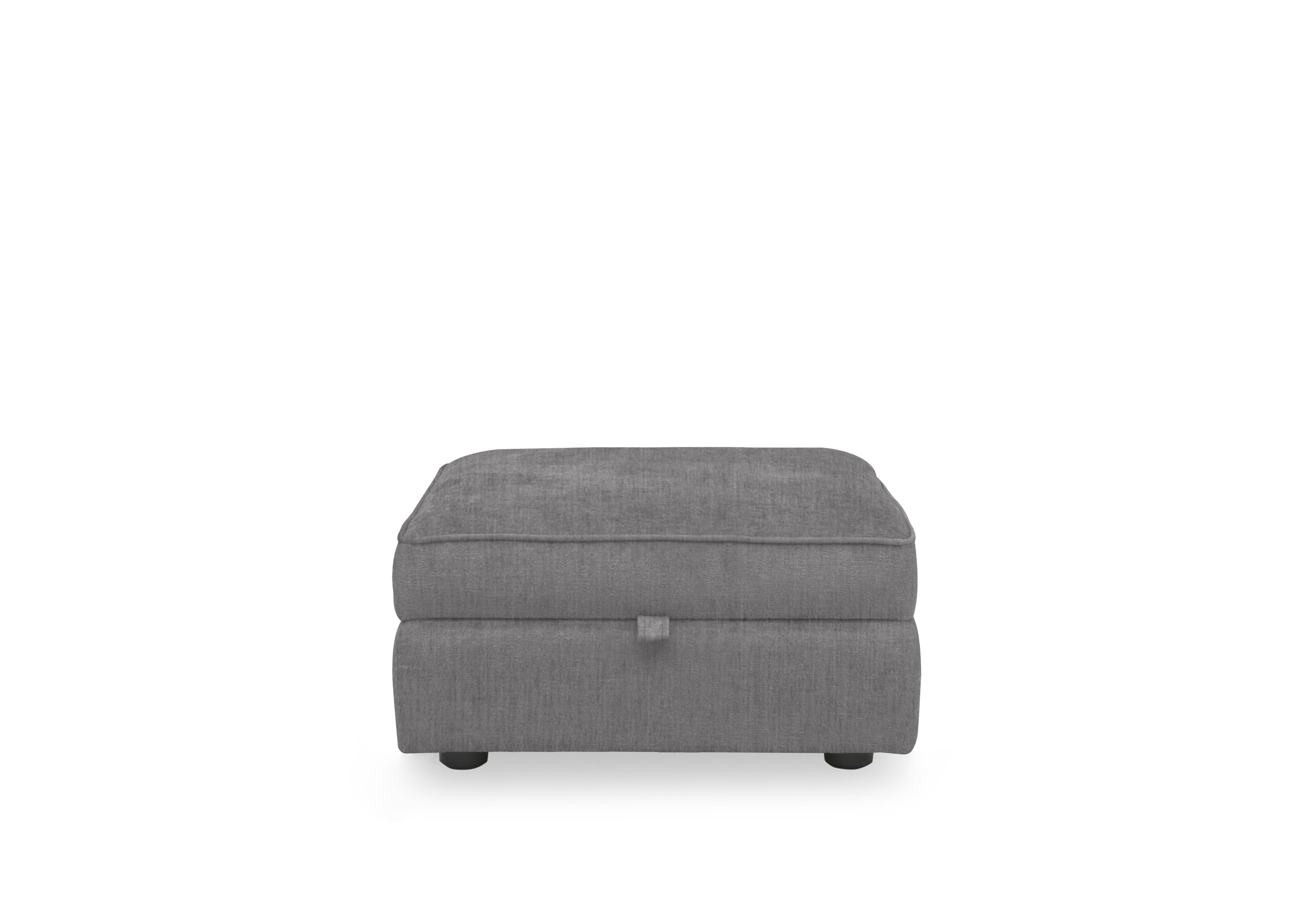 Hedingham Small Storage Footstool in Plain Fabric in Iron Debden Plain on Furniture Village