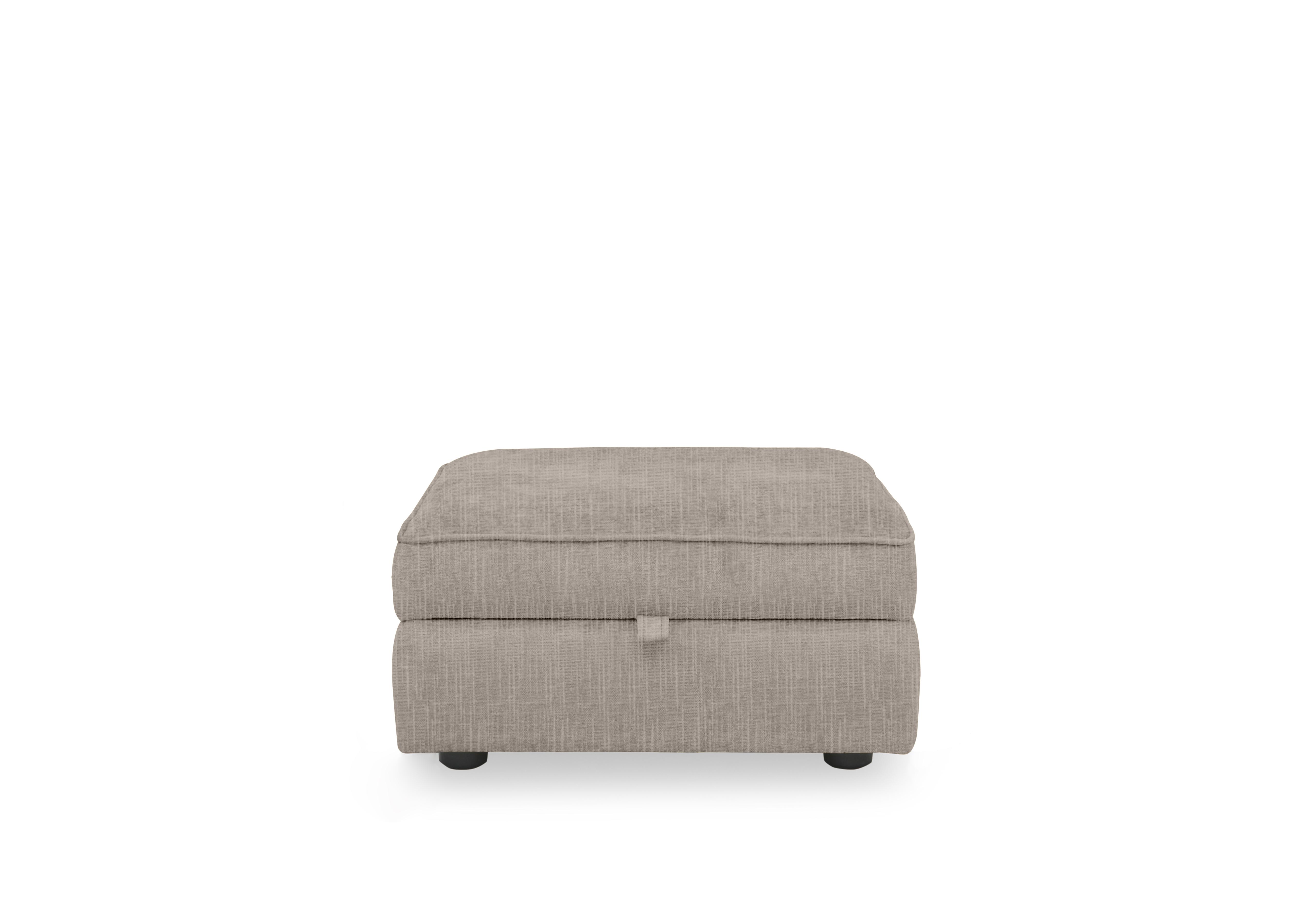 Hedingham Small Storage Footstool in Plain Fabric in Latte Bromley Chenille Plain on Furniture Village