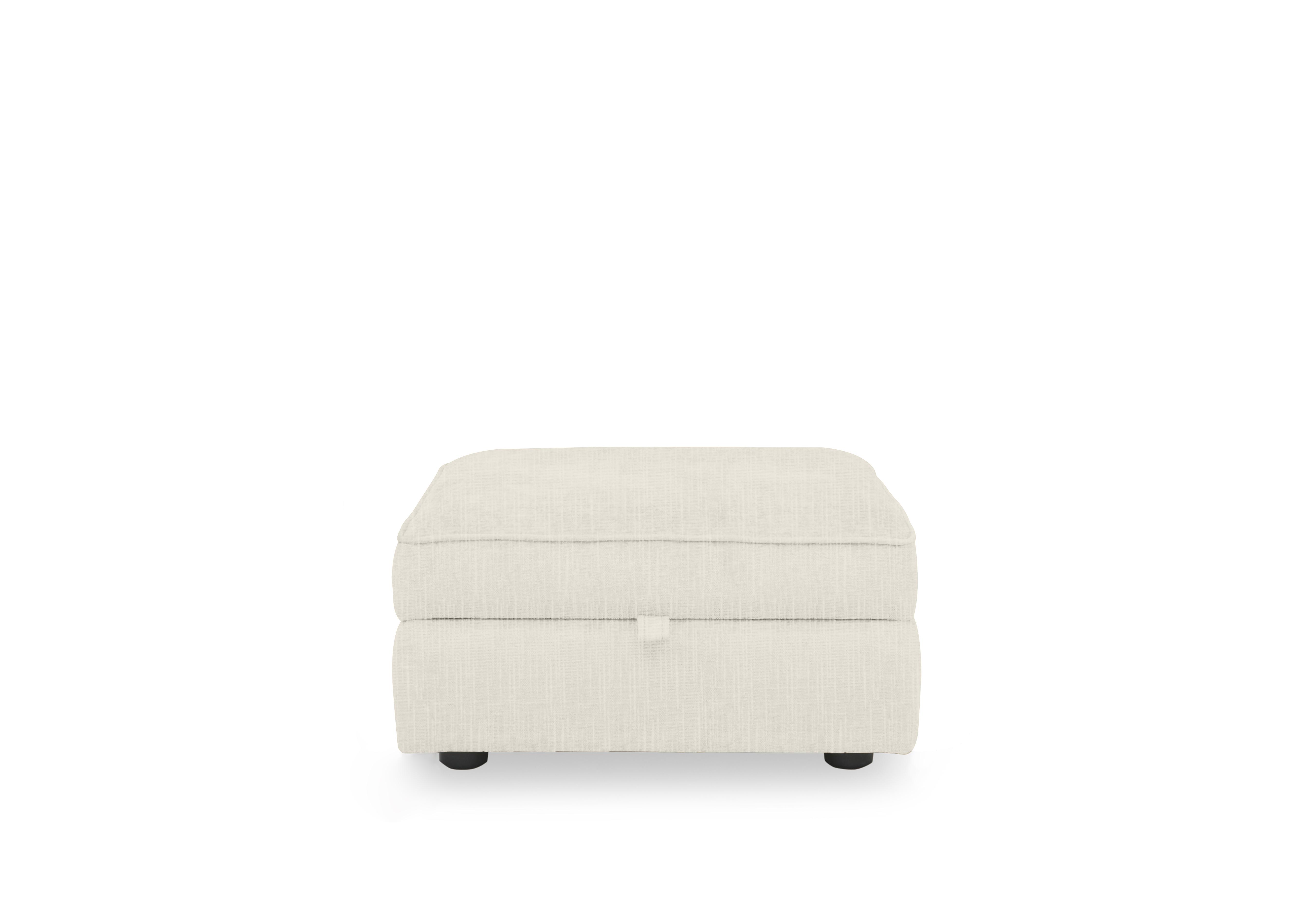 Hedingham Small Storage Footstool in Plain Fabric in Oatmeal Bromley Chenille Plain on Furniture Village