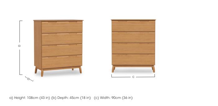 Stockholm 4 Drawer Chest in  on Furniture Village