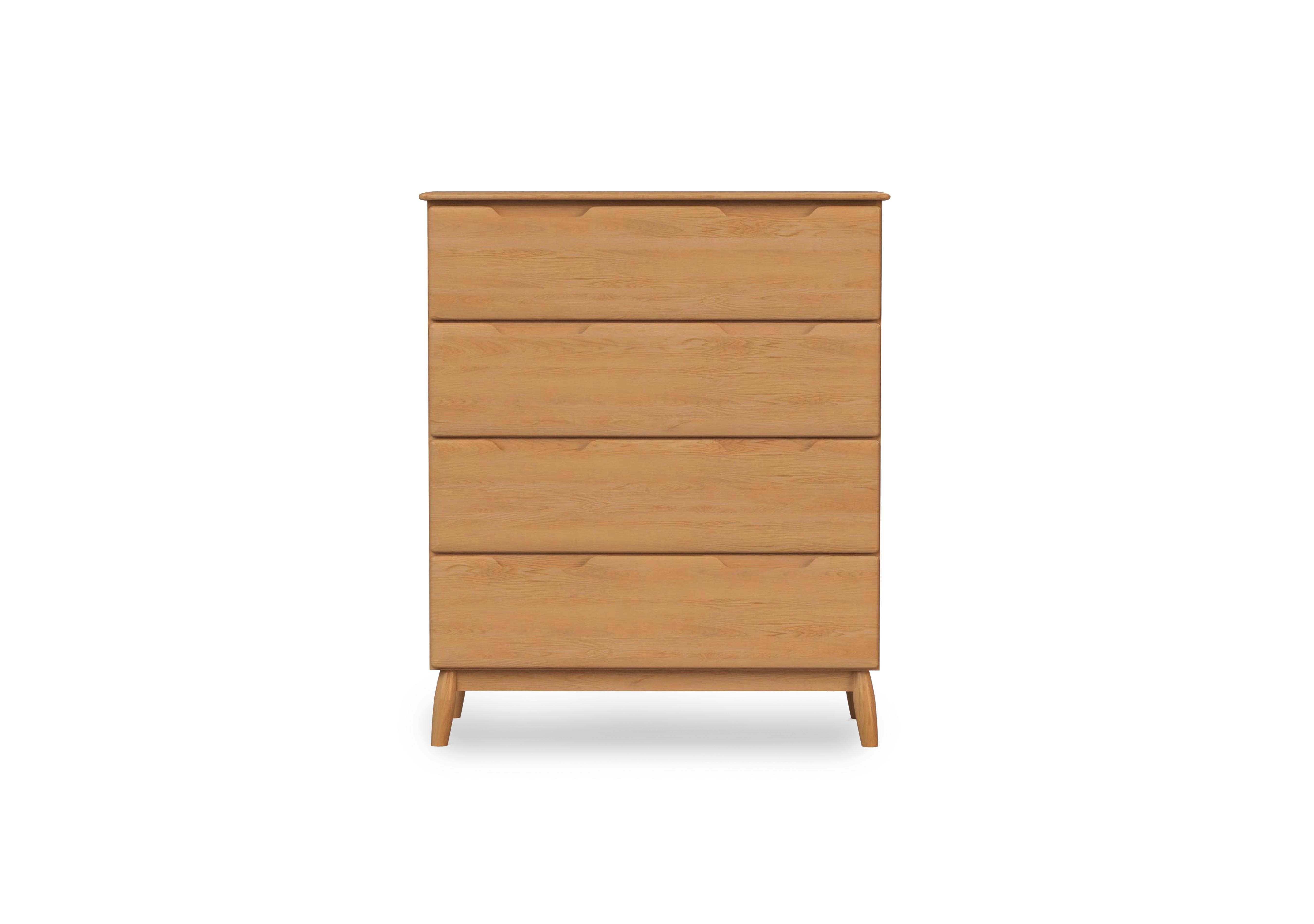 Stockholm 4 Drawer Chest in Light Oak on Furniture Village