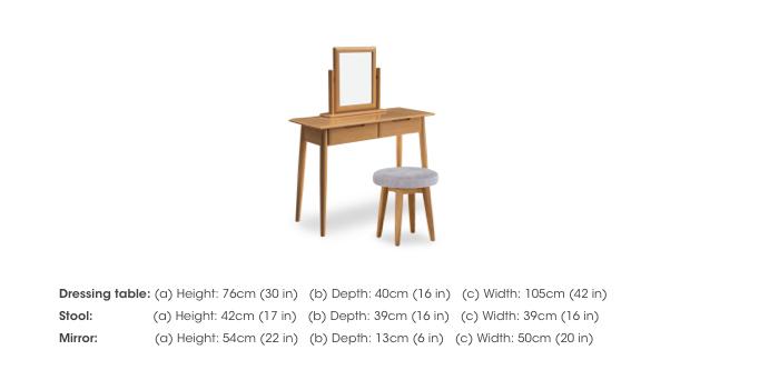 Stockholm Dressing Table with Stool and Mirror in  on Furniture Village