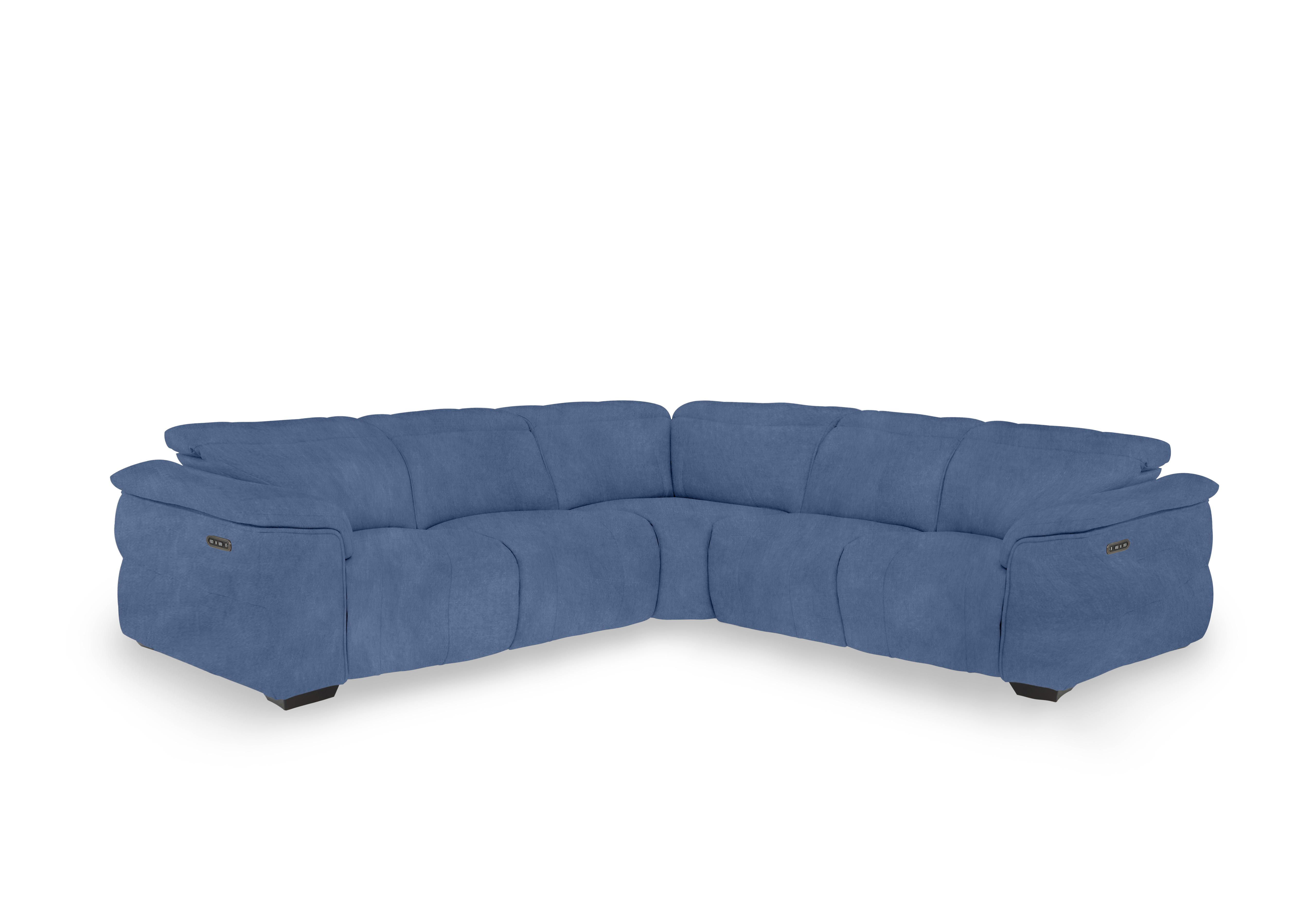 Inca Fabric Large Power Recliner Corner Sofa with Power Headrests in Dexter Wave 43525 on Furniture Village