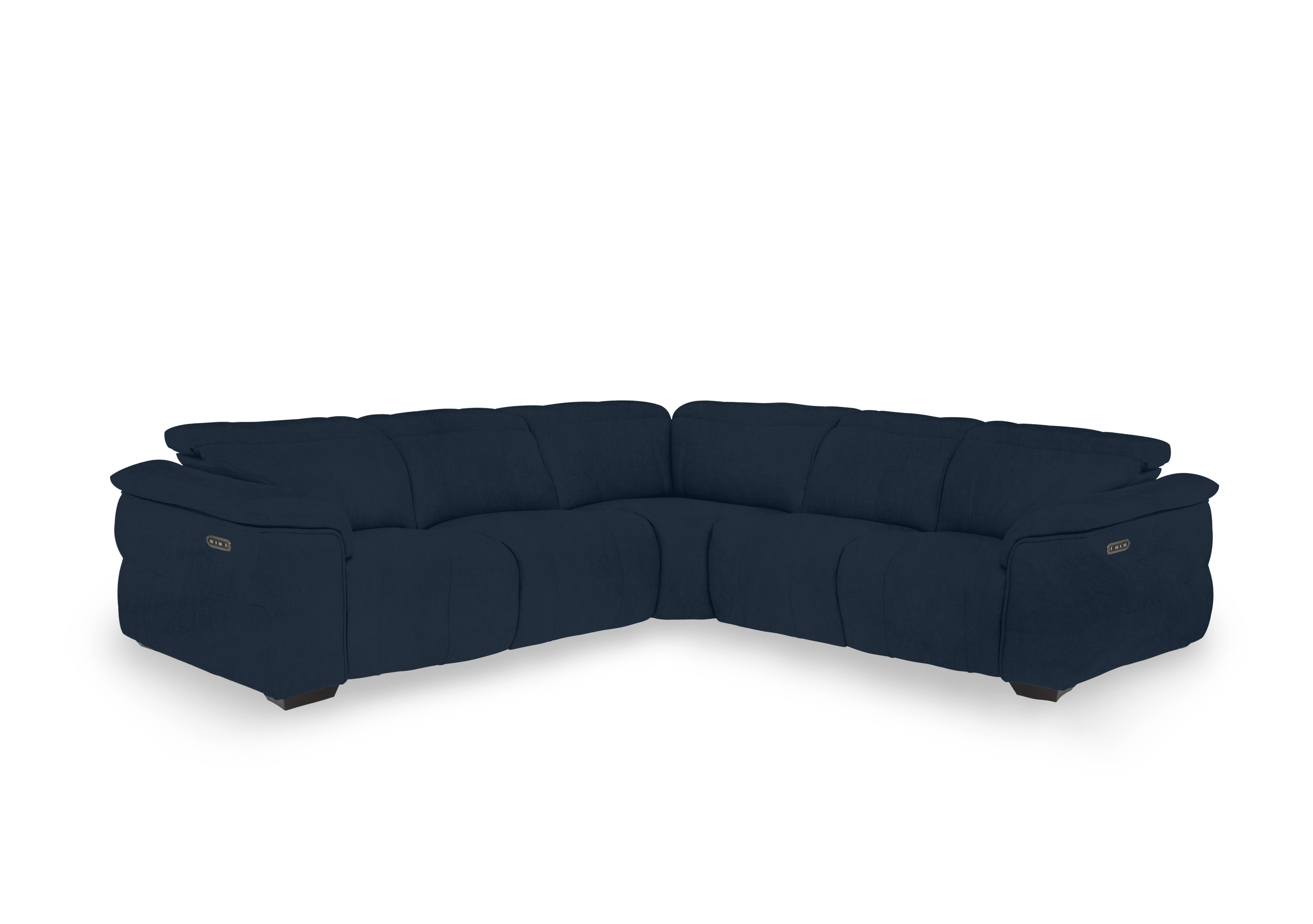 Inca Fabric Large Power Recliner Corner Sofa with Power Headrests in Opulence Royal 50495 on Furniture Village