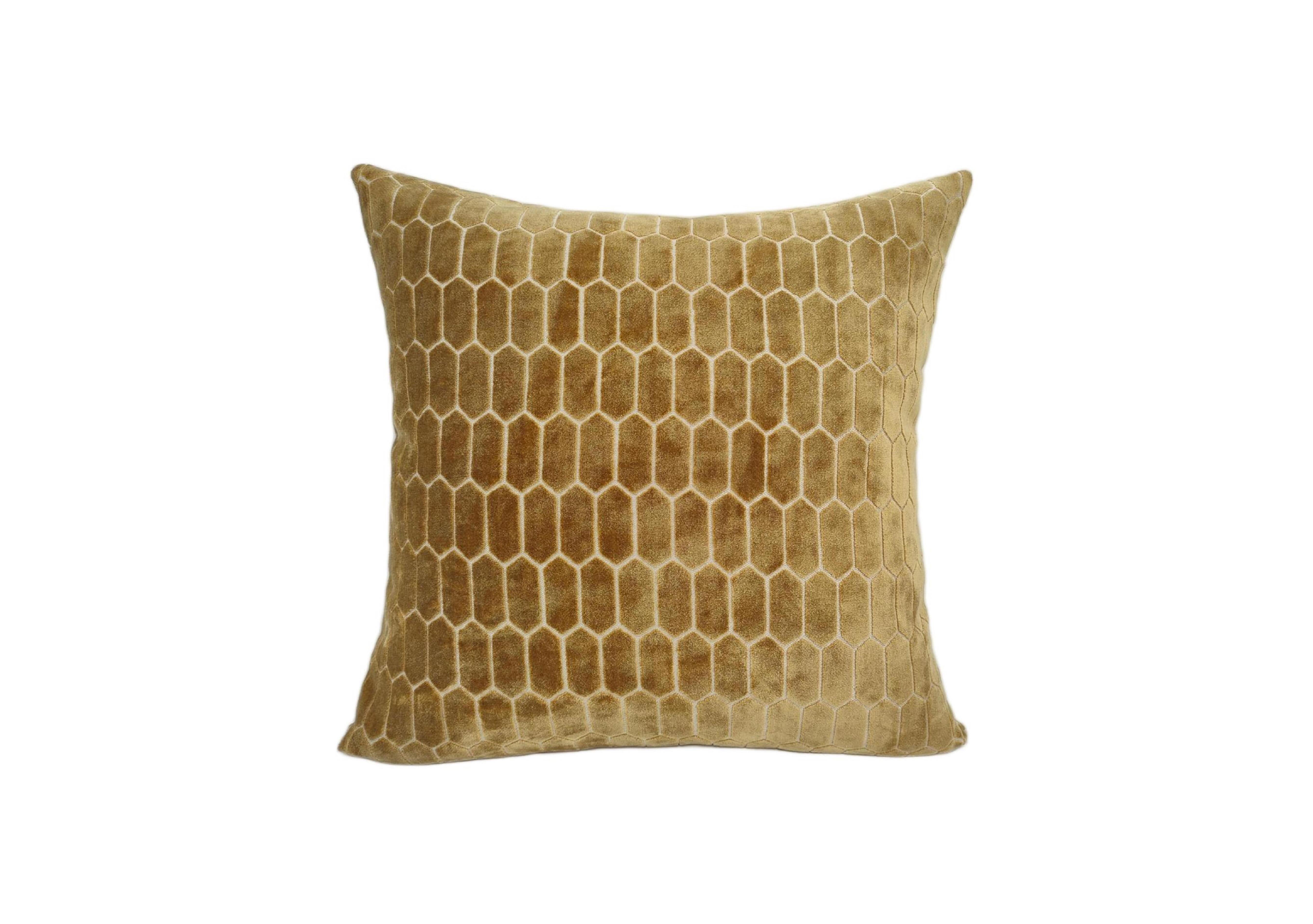 Honeycomb Small Cushion in Whiskey on Furniture Village