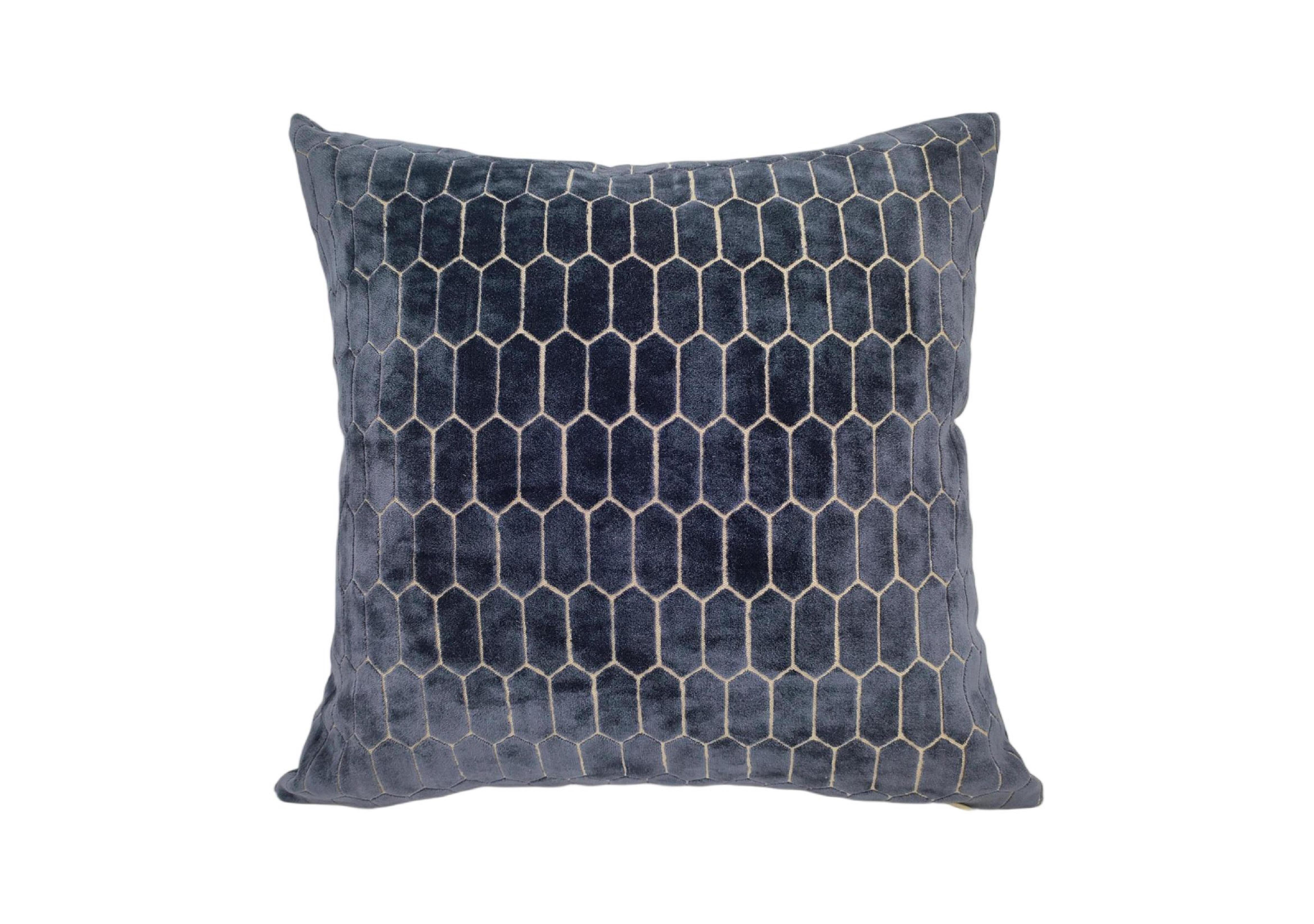 Honeycomb Large Cushion in Navy on Furniture Village
