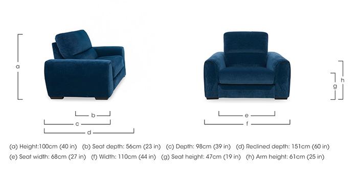 Flex Fabric Power Recliner Armchair with Storage Arms in  on Furniture Village