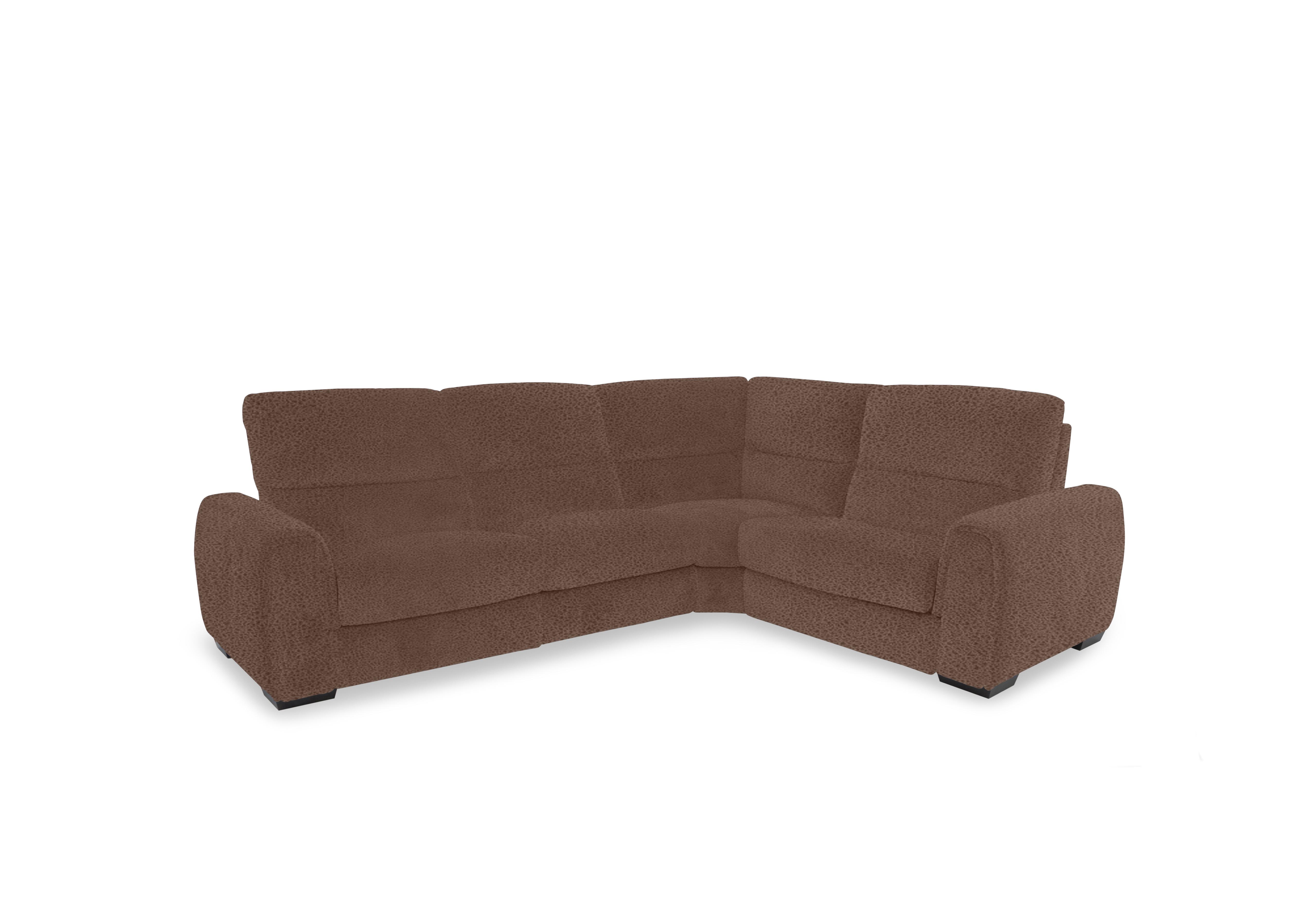 Flex Fabric Small Corner Sofa Bed with Power Recliner and Storage Arms in Bfa-Blj-R05 Hazelnut on Furniture Village
