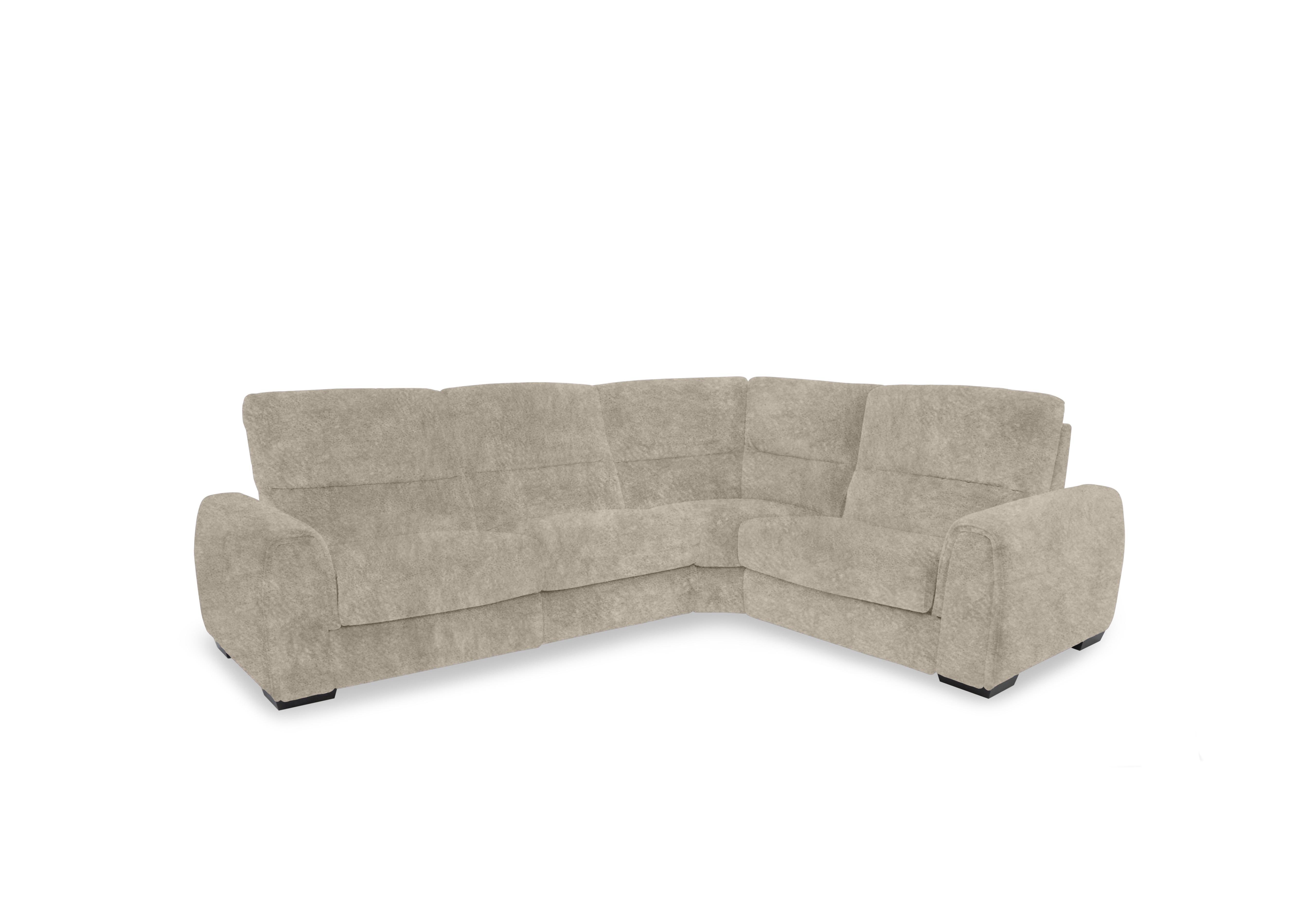 Flex Fabric Small Corner Sofa Bed with Power Recliner and Storage Arms in Bfa-Bnn-R26 Cream on Furniture Village