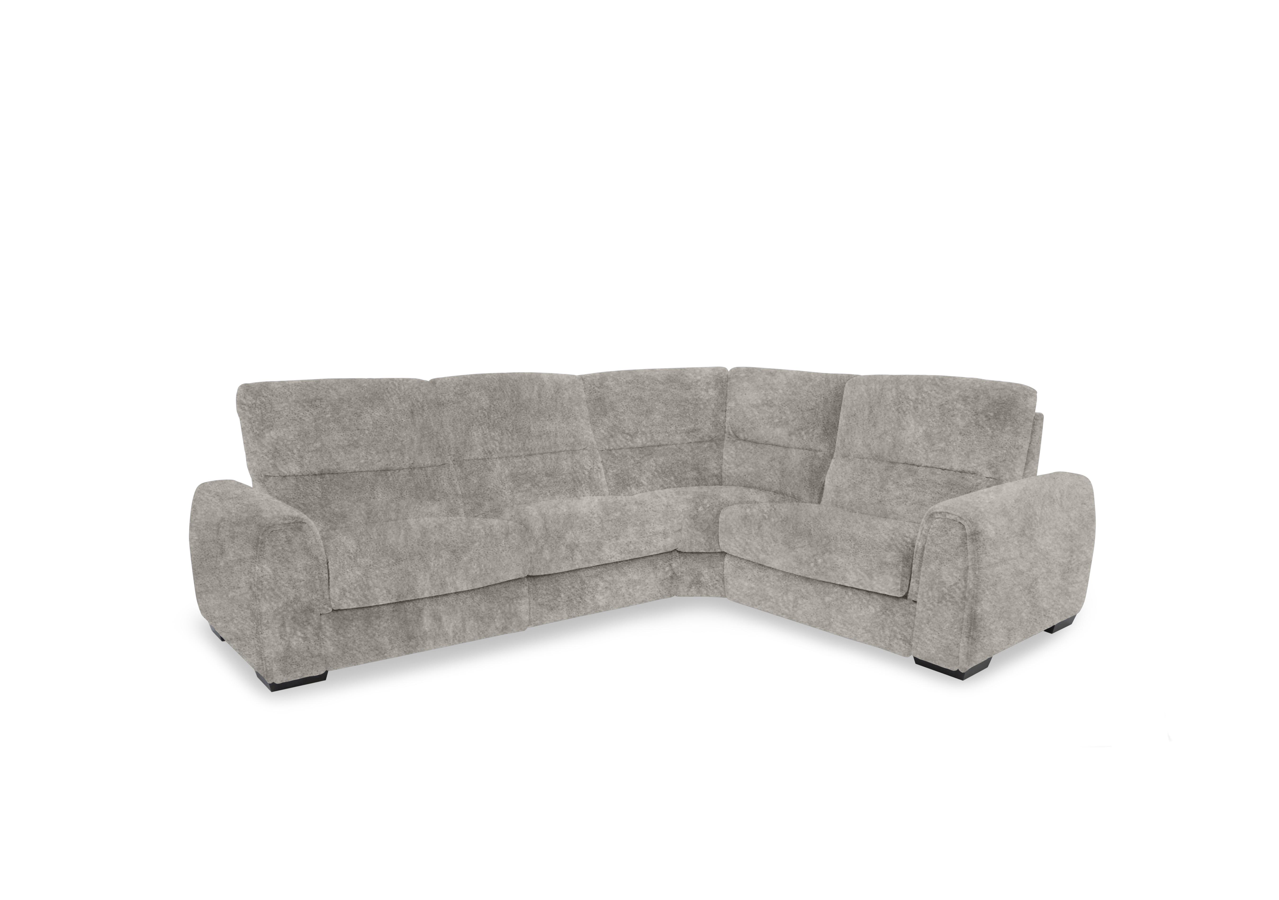 Flex Fabric Small Corner Sofa Bed with Power Recliner and Storage Arms in Bfa-Bnn-R28 Grey on Furniture Village