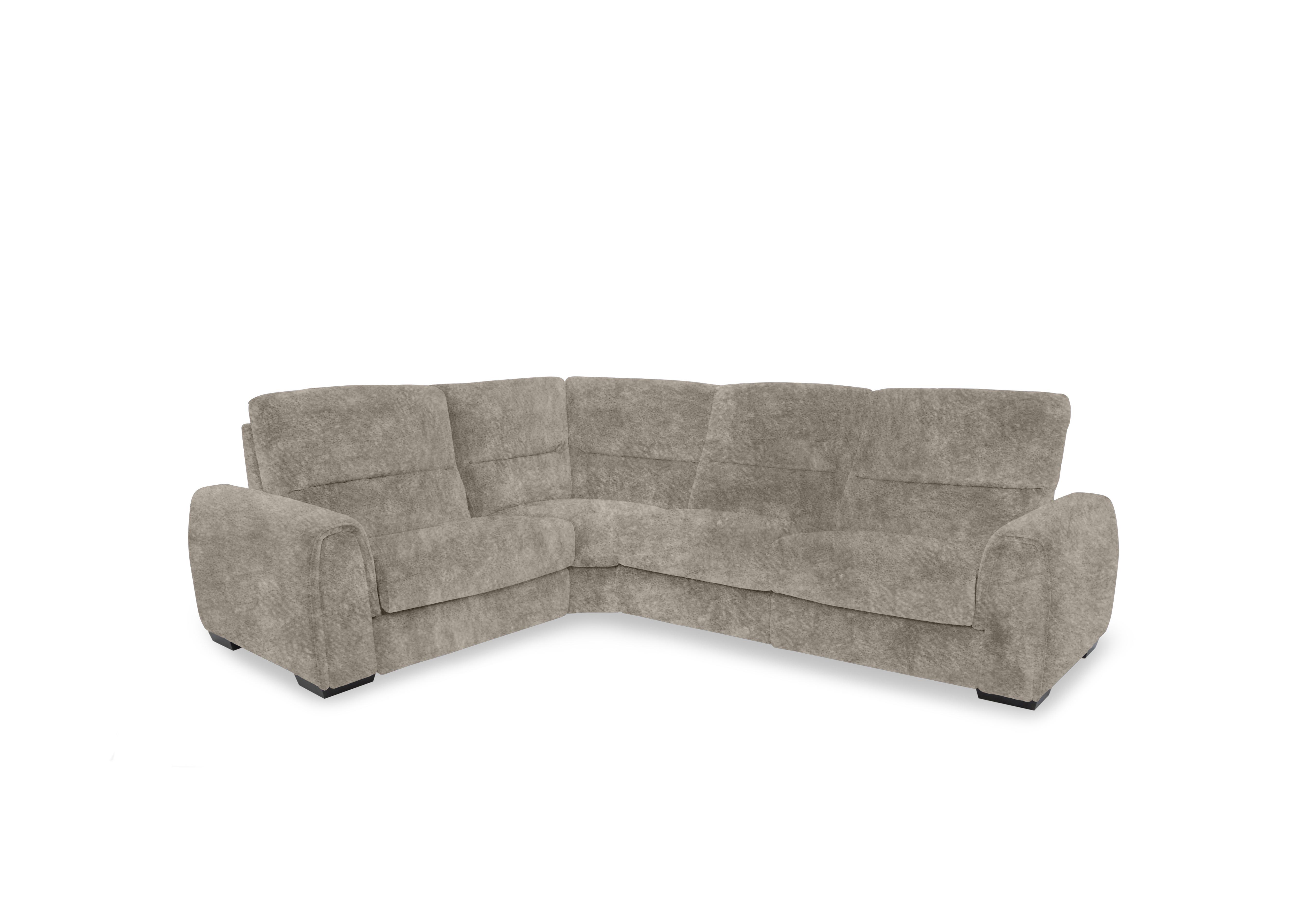 Flex Fabric Small Corner Sofa Bed with Power Recliner and Storage Arms in Bfa-Bnn-R29 Mink on Furniture Village