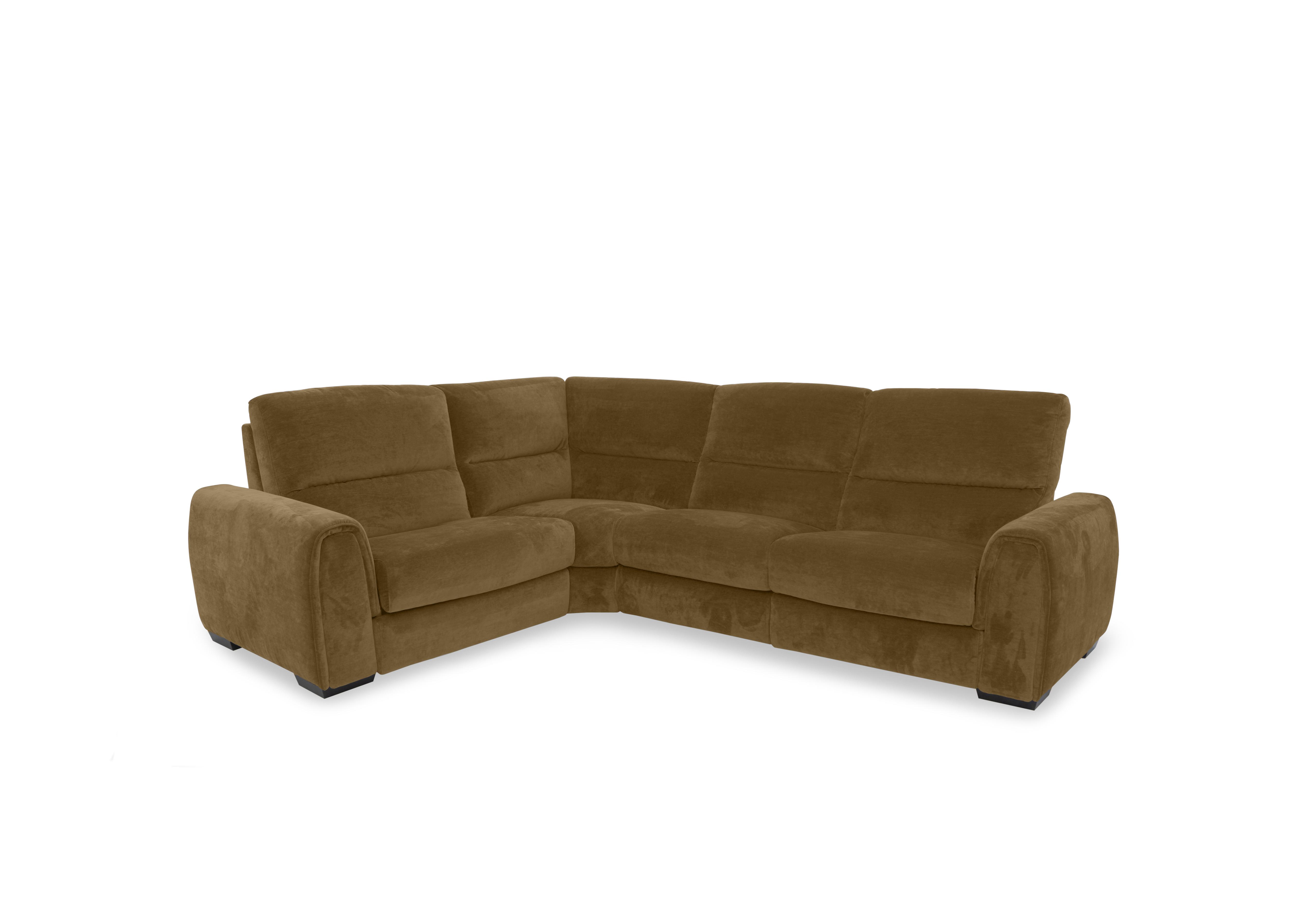 Flex Fabric Small Corner Sofa Bed with Power Recliner and Storage Arms in Fab-Can-R273 Fennel Seed on Furniture Village