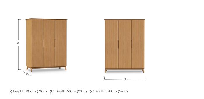 Stockholm 3 Door Wardrobe in  on Furniture Village