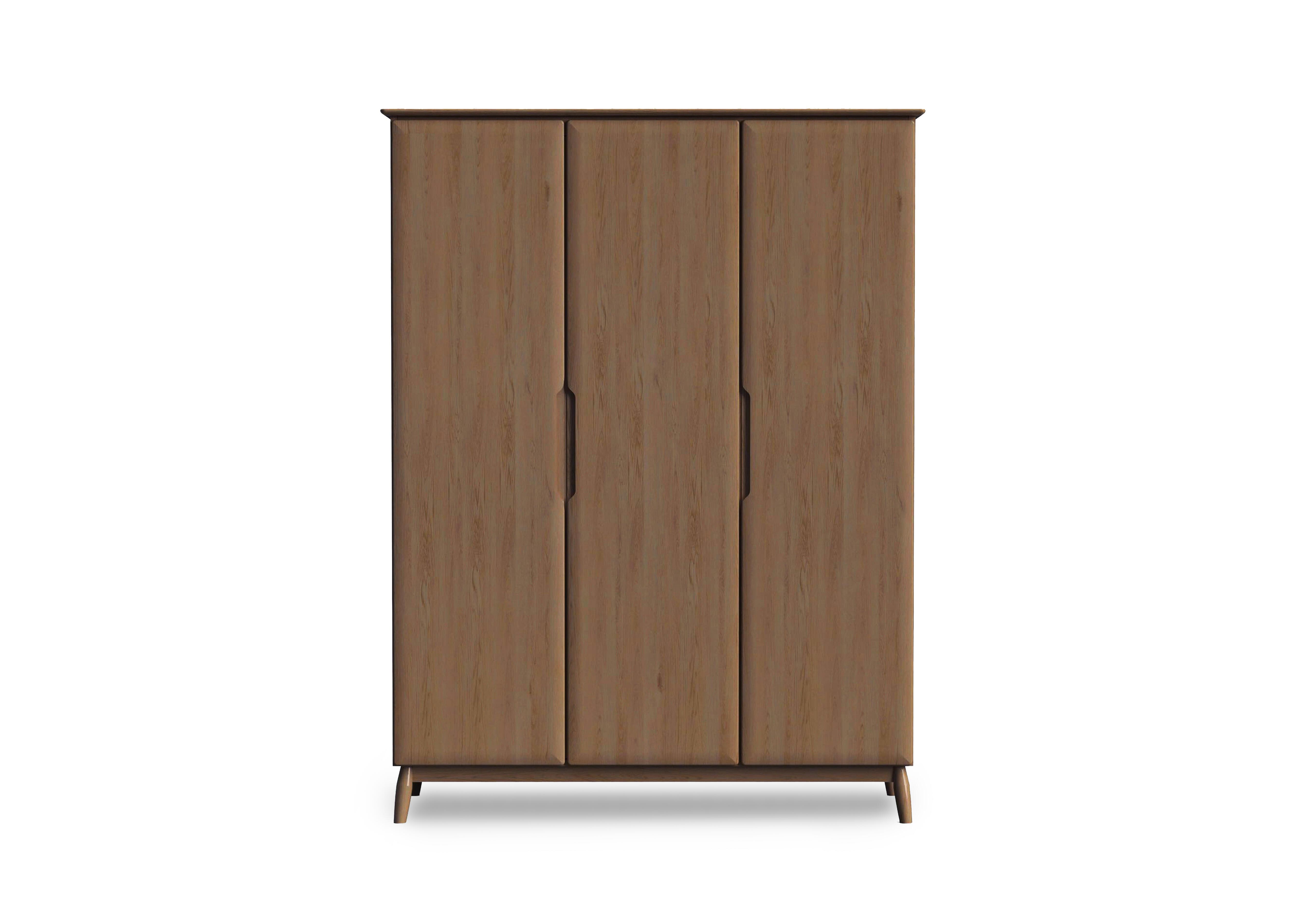 Stockholm 3 Door Wardrobe in Dark Oak on Furniture Village