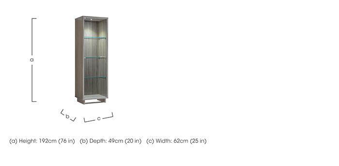 Venezia 1 Door Left Hand Curio Cabinet in  on Furniture Village