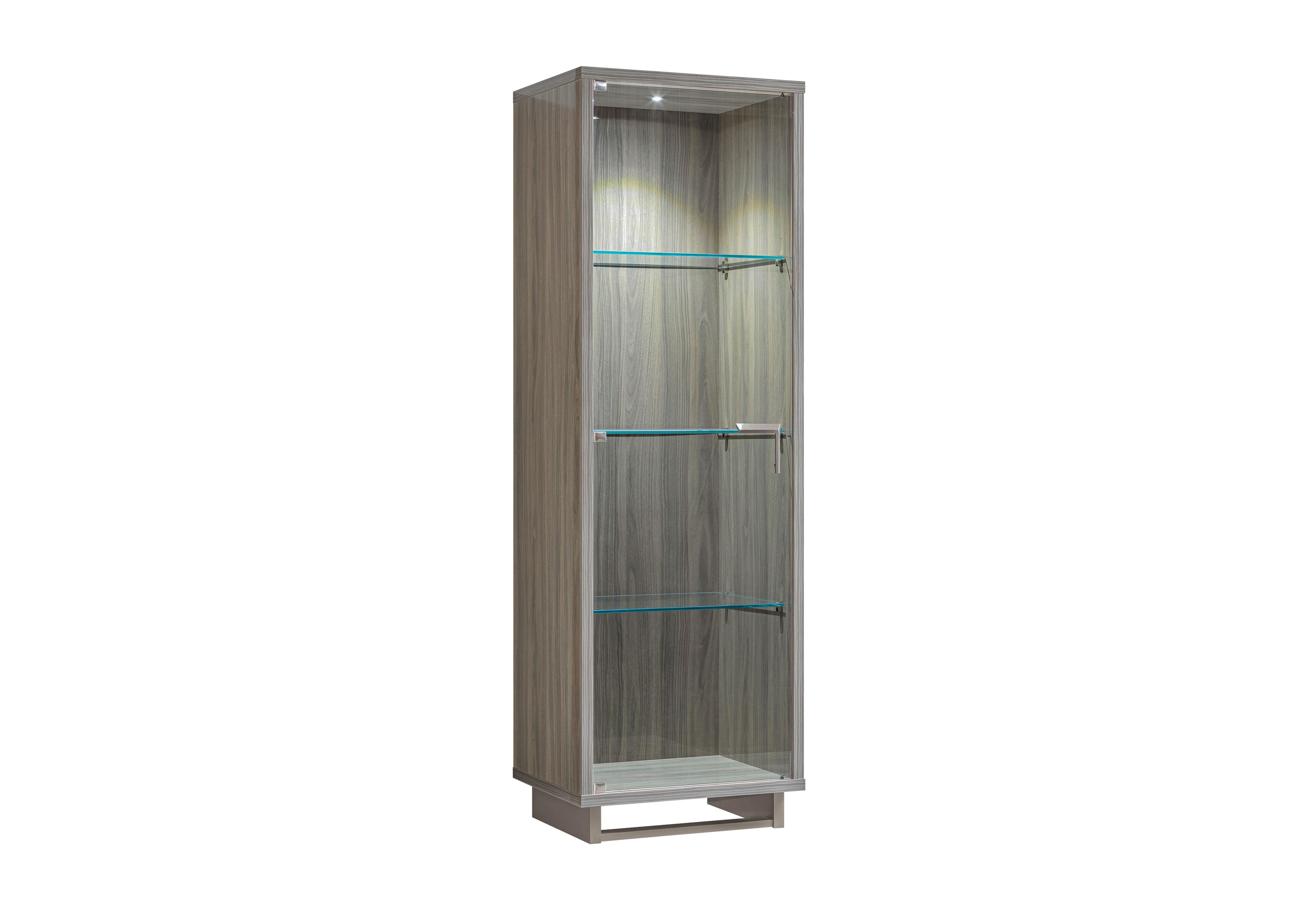 Venezia 1 Door Right Hand Curio Cabinet in Grey on Furniture Village
