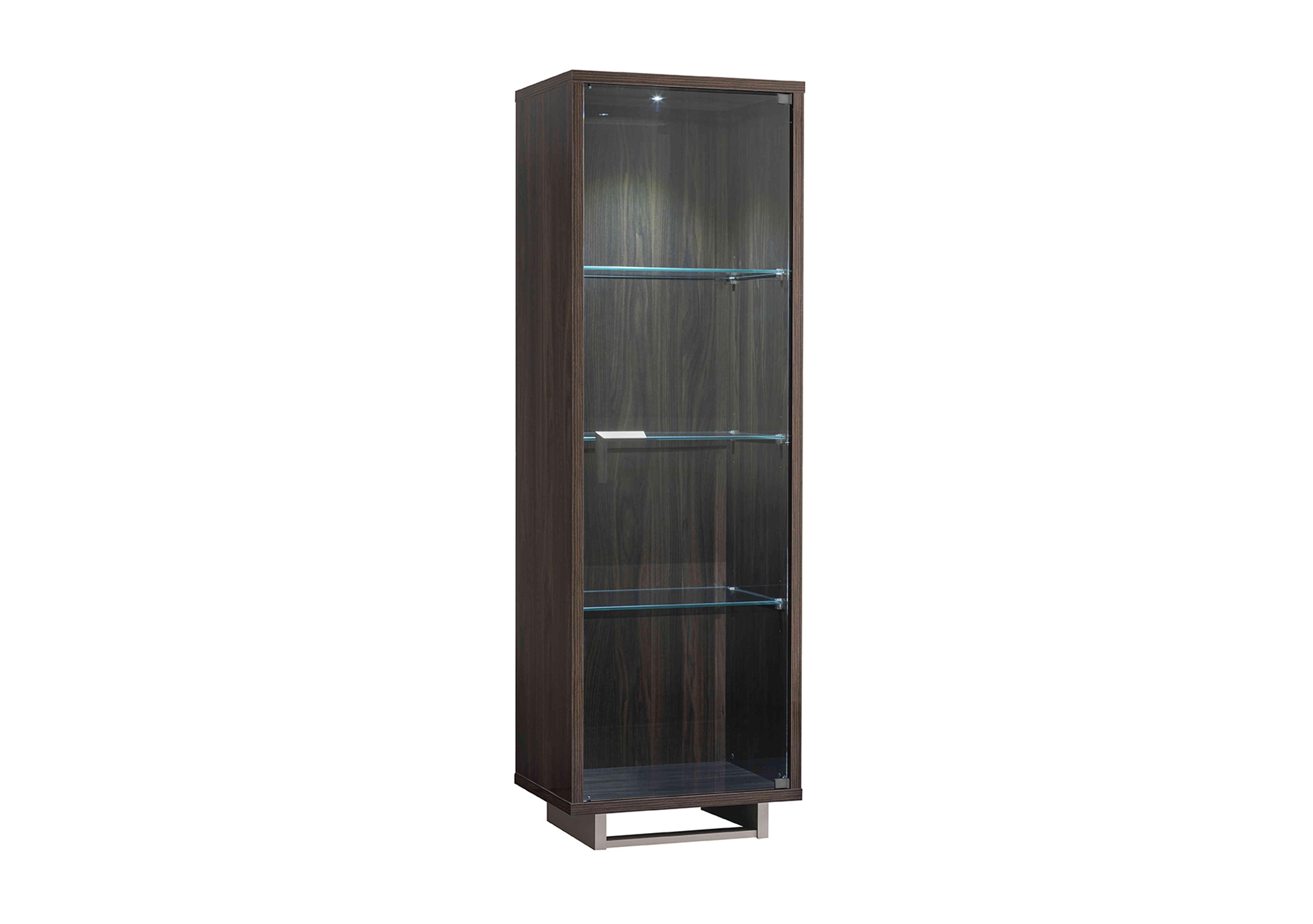 Venezia 1 Door Right Hand Curio Cabinet in Walnut on Furniture Village