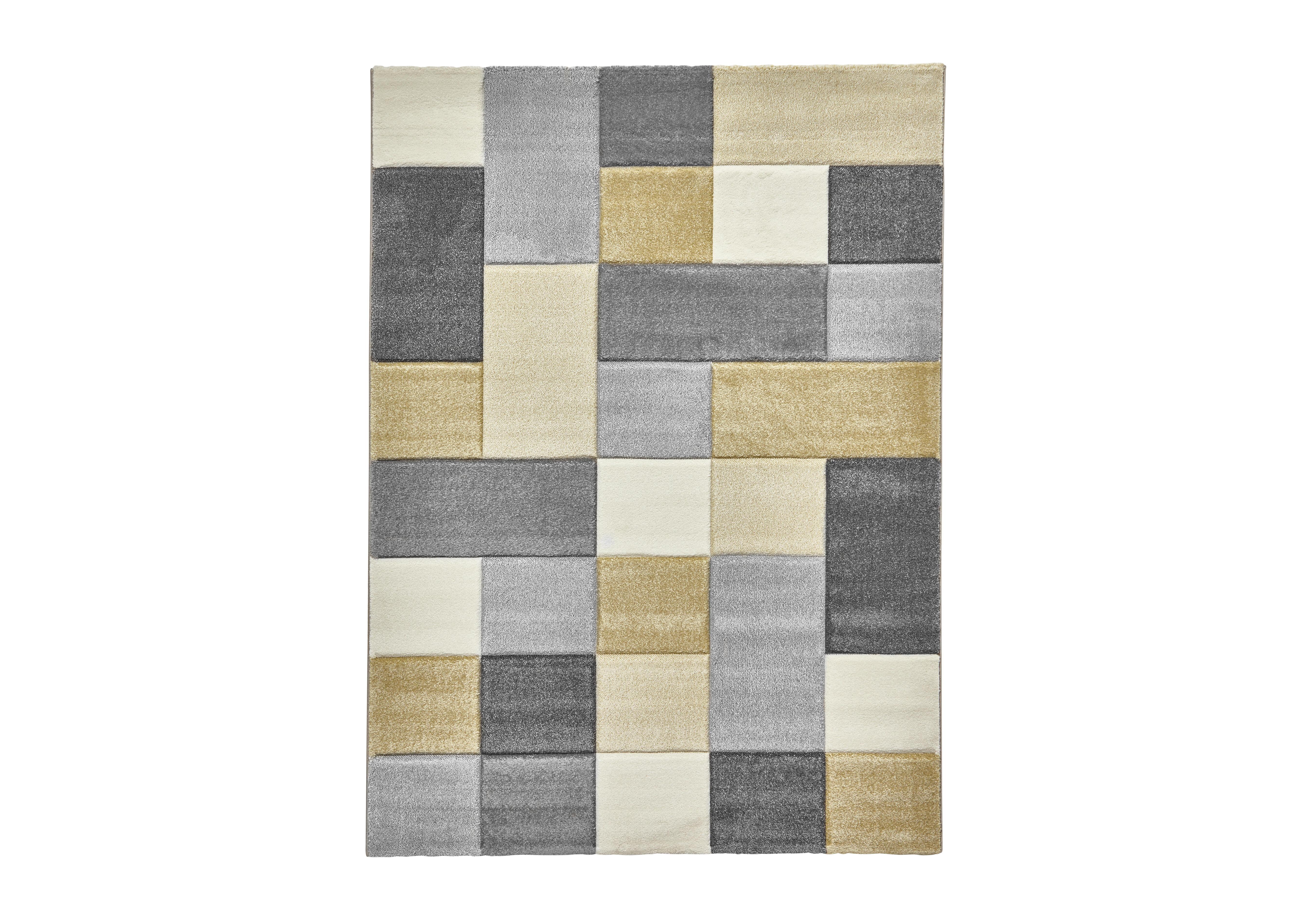 Breda Rug in Grey/Yellow on Furniture Village