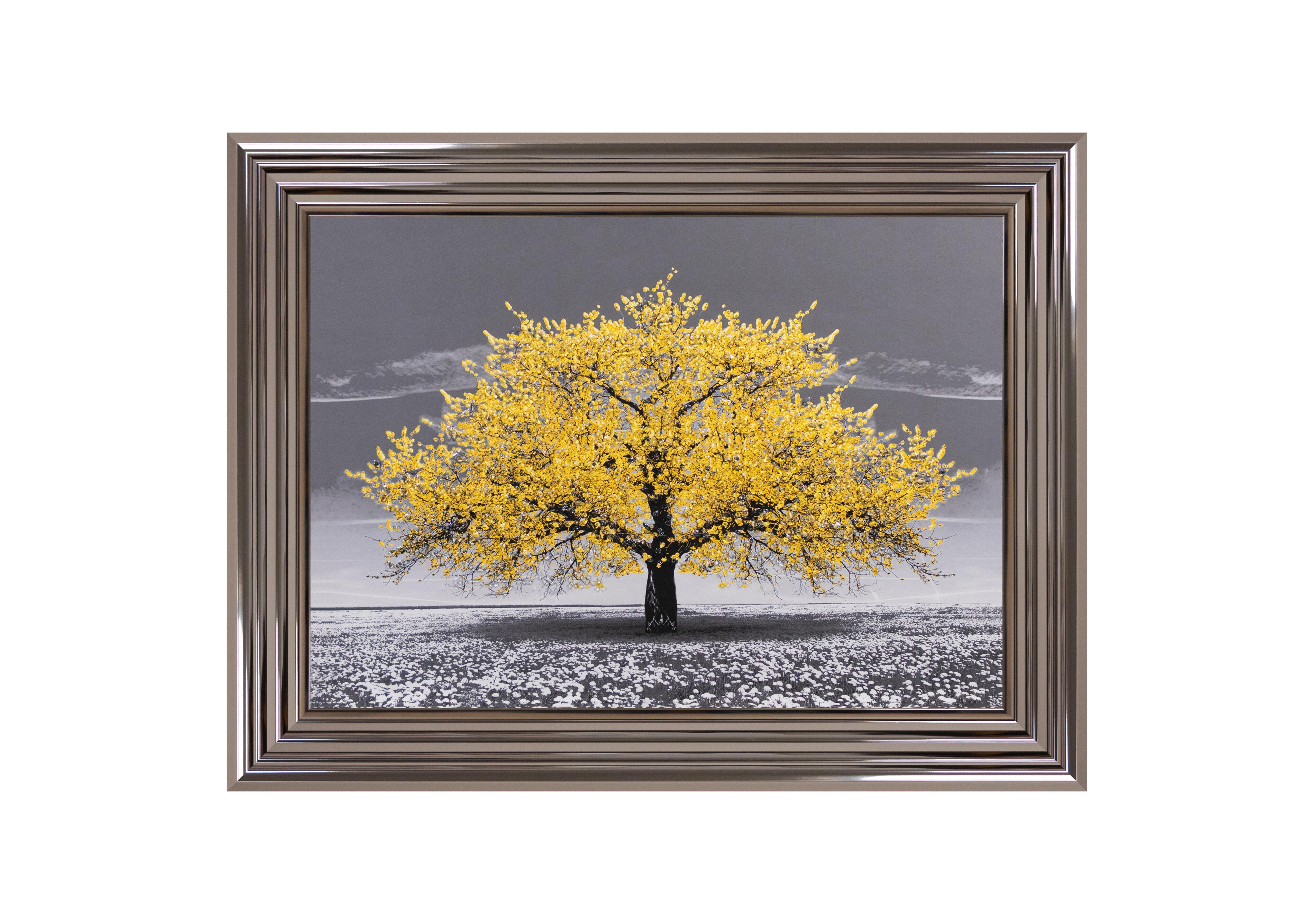 Cherry Tree Small Framed Art in Yellow on Furniture Village